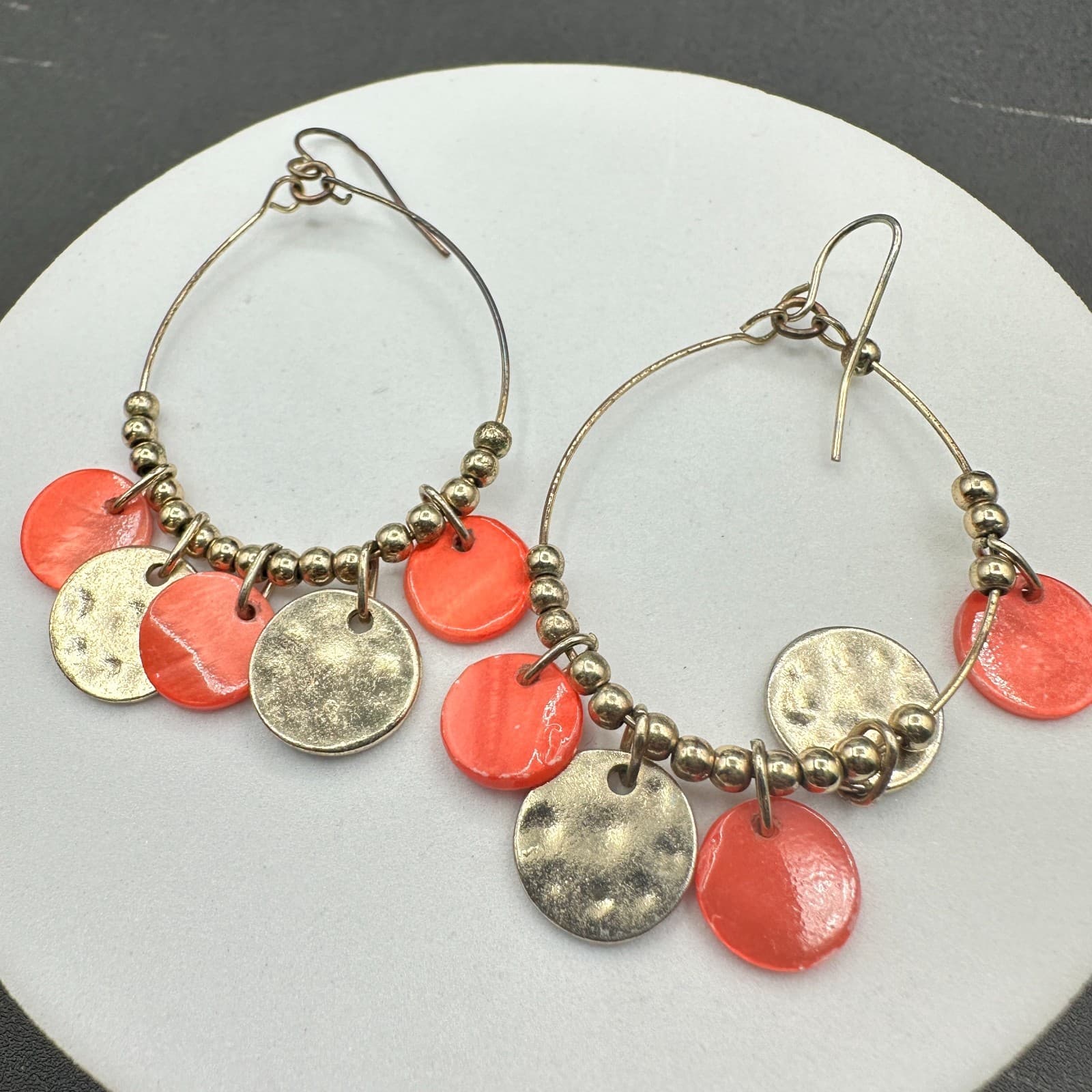 Vintage Womens Multi Arabic Coins Middle Eastern Earrings - Thumbnail 10