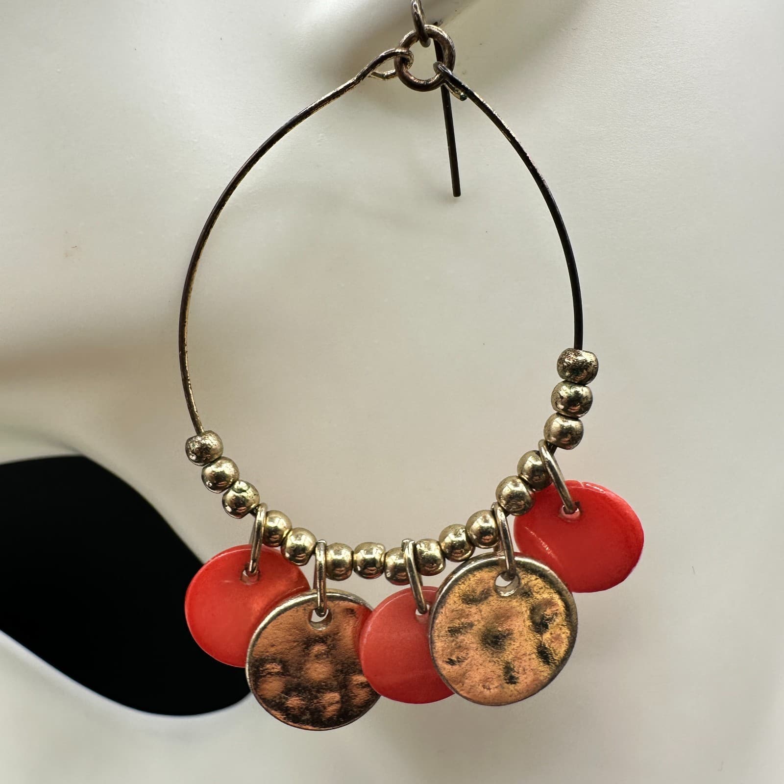 Vintage Womens Multi Arabic Coins Middle Eastern Earrings - Thumbnail 3