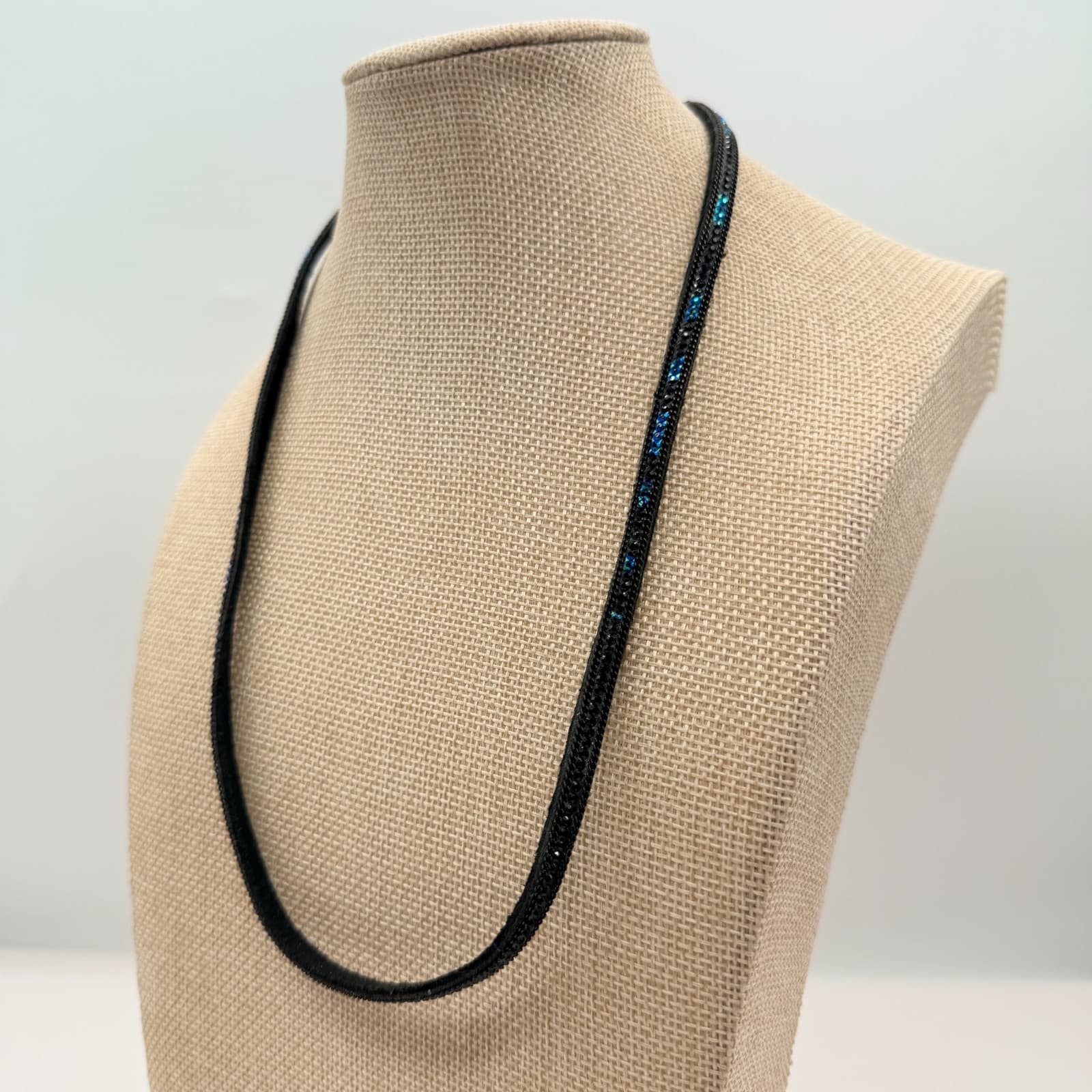 Vintage Y2K Beaded Black Cord Necklace Boho Women's Classic Fashion Jewelry - Thumbnail 7