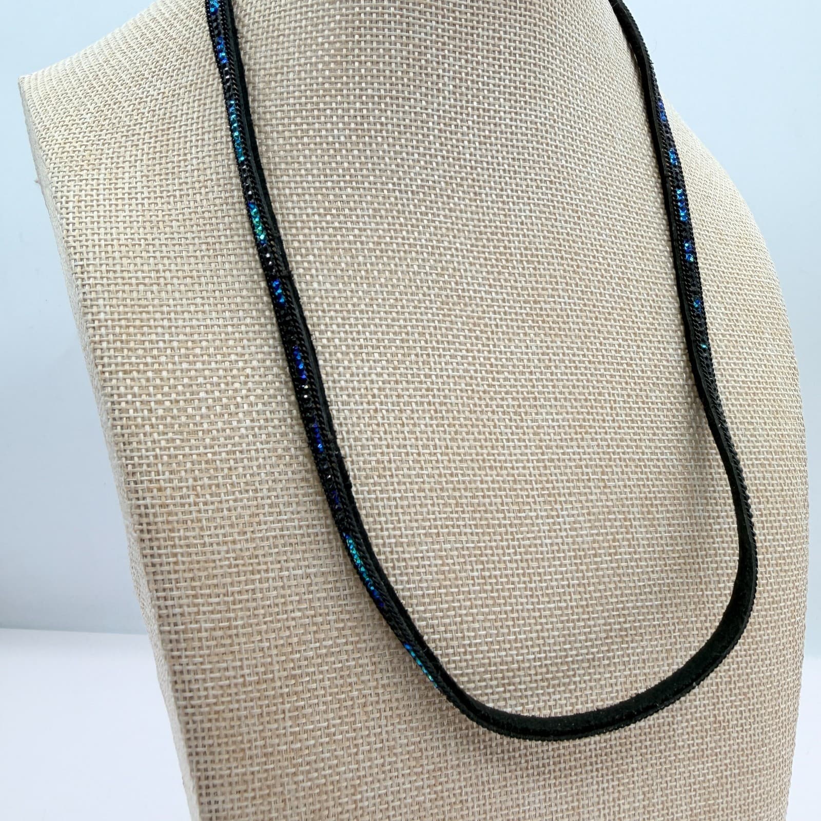 Vintage Y2K Beaded Black Cord Necklace Boho Women's Classic Fashion Jewelry - Thumbnail 4