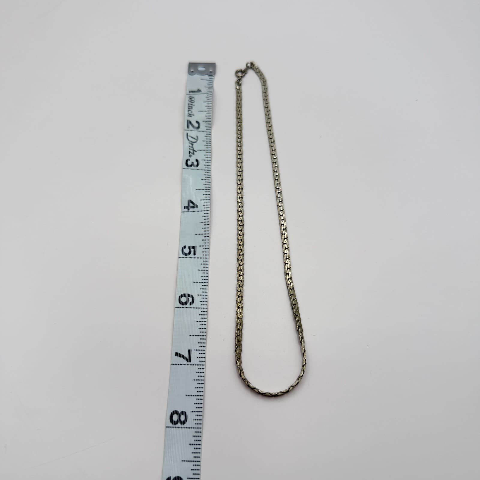 Vintage 90s SilverTone Textured S-Link Chain Necklace Minimalist Fashion Jewelry - Thumbnail 11