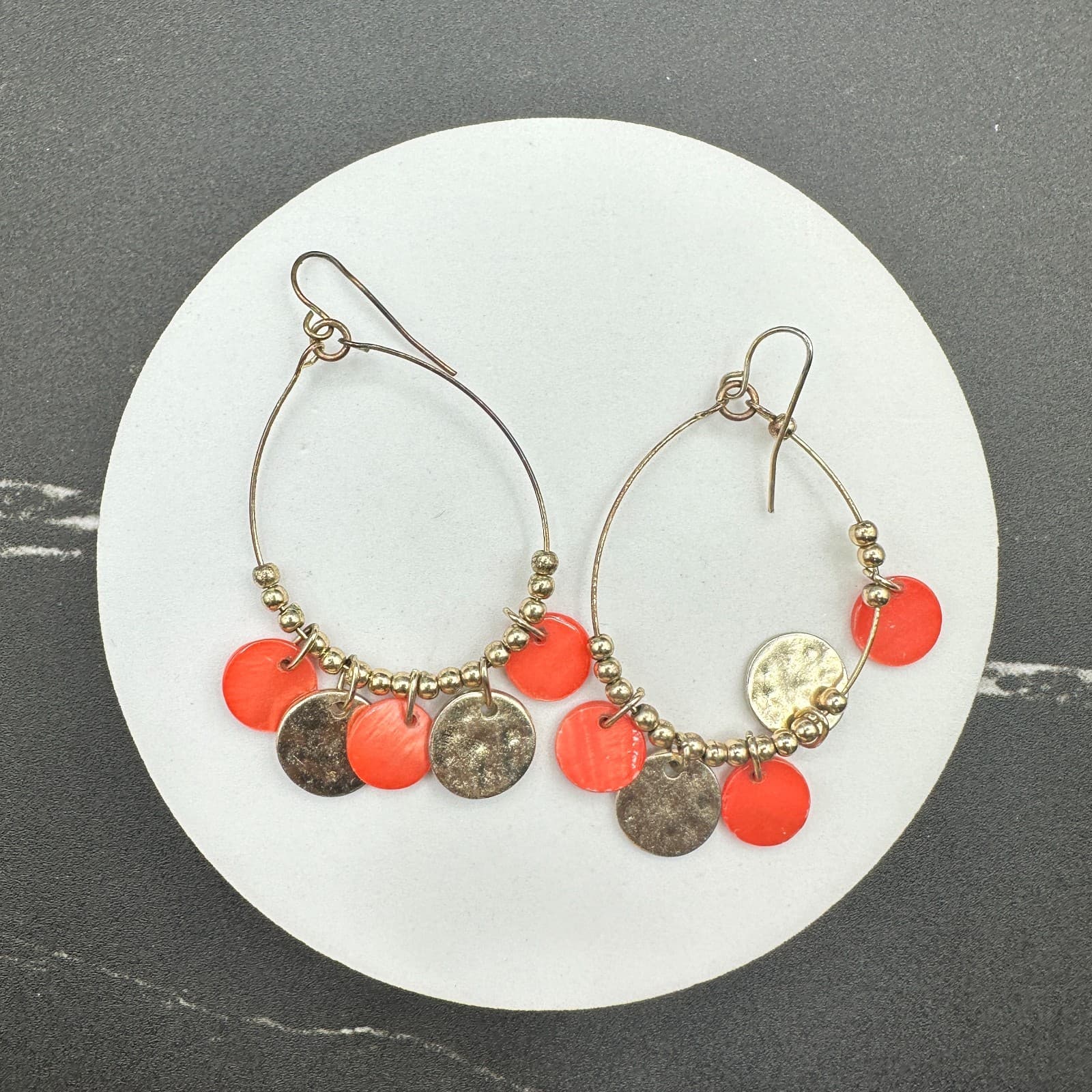 Vintage Womens Multi Arabic Coins Middle Eastern Earrings - Image 1
