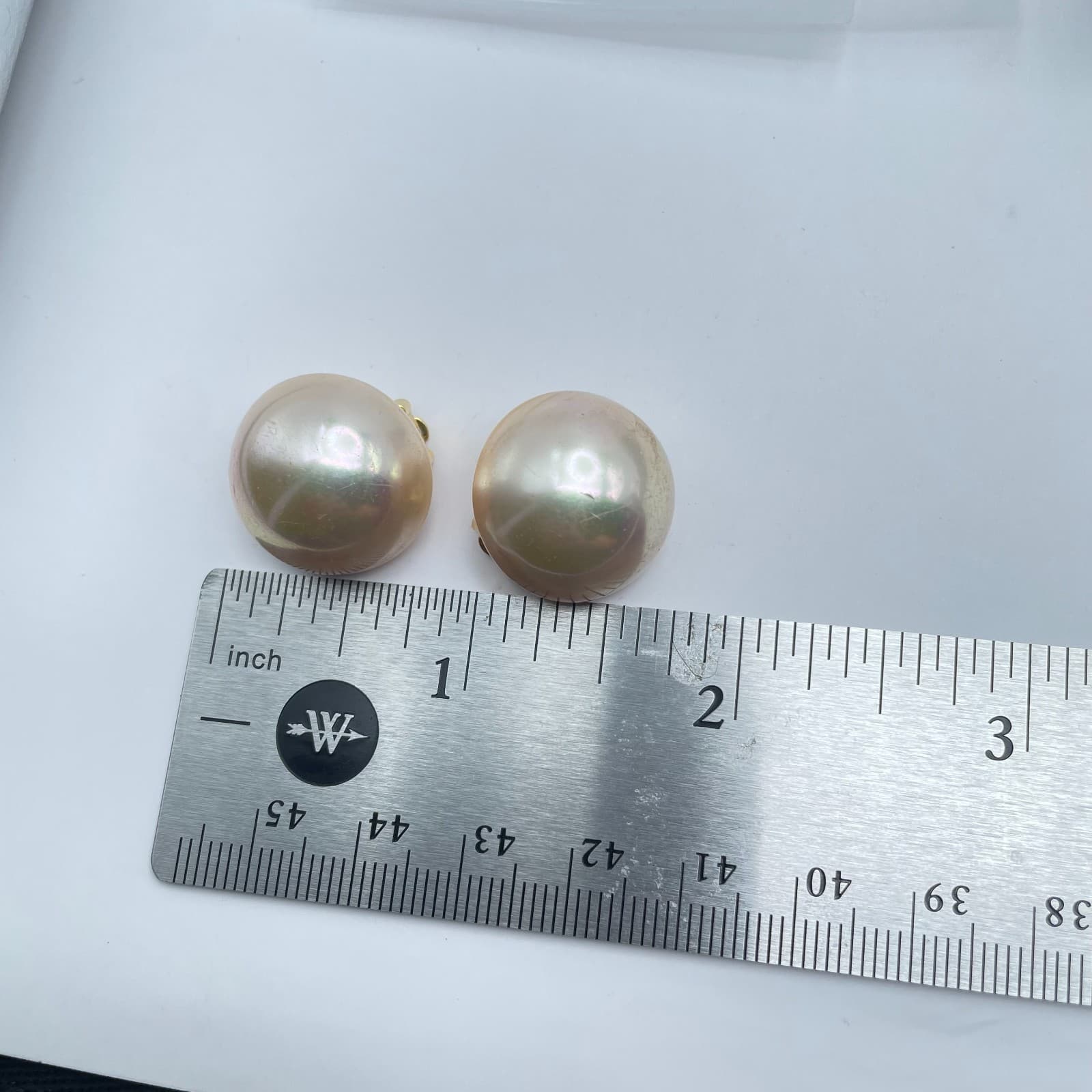 Vintage Y2K Pearl Domed Earrings Gold Tone Retro Boho Women's Classic Jewelry - Thumbnail 8