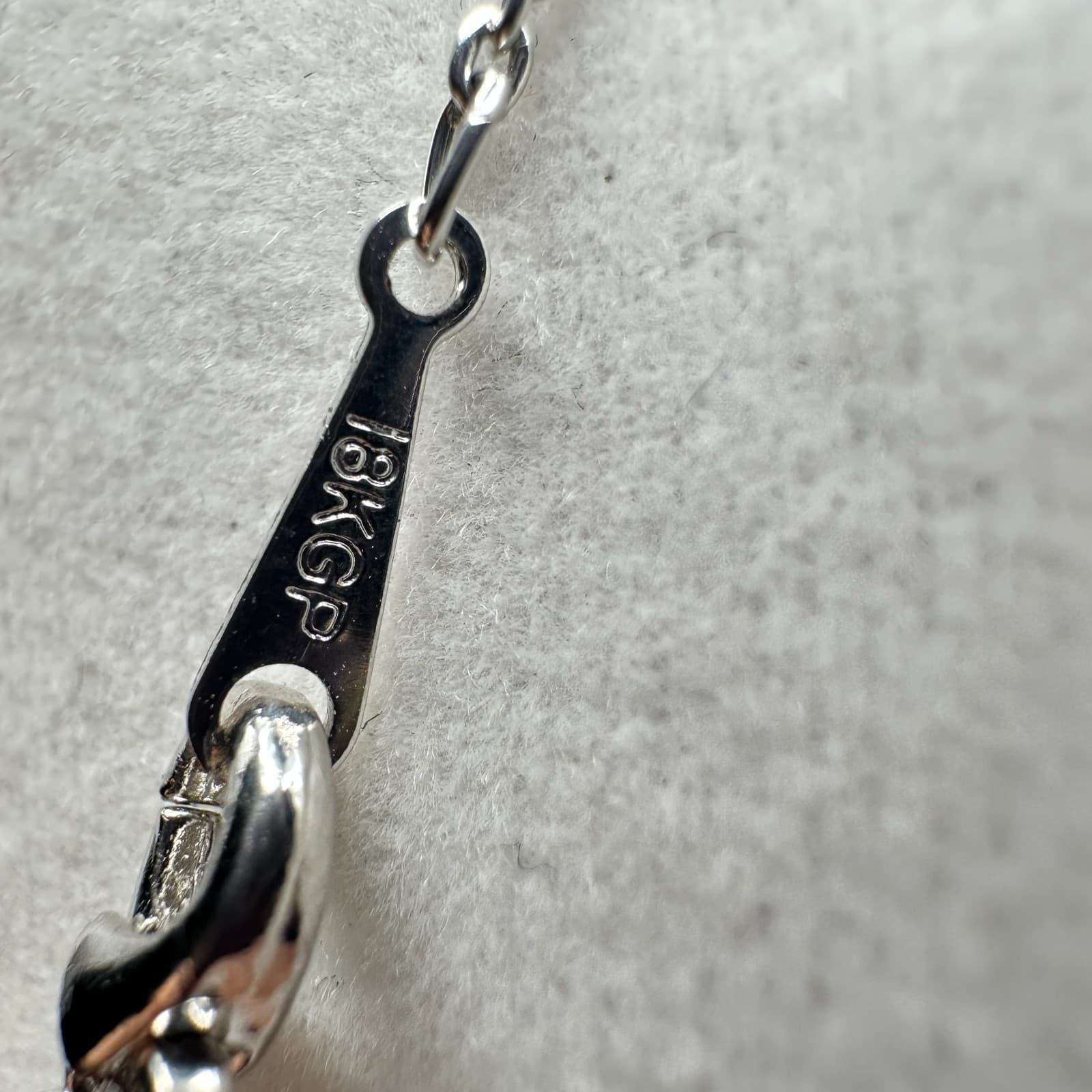 Vintage 18K Gold Plated Journey Style Curved Rhinestone Pendant Necklace S Shape - Thumbnail 7