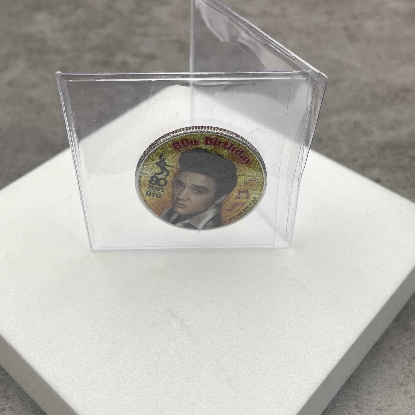 VTG Elvis Presley 80th Birthday Gold Record Coin Liberty 2015 John F. Kennedy - Thumbnail 3