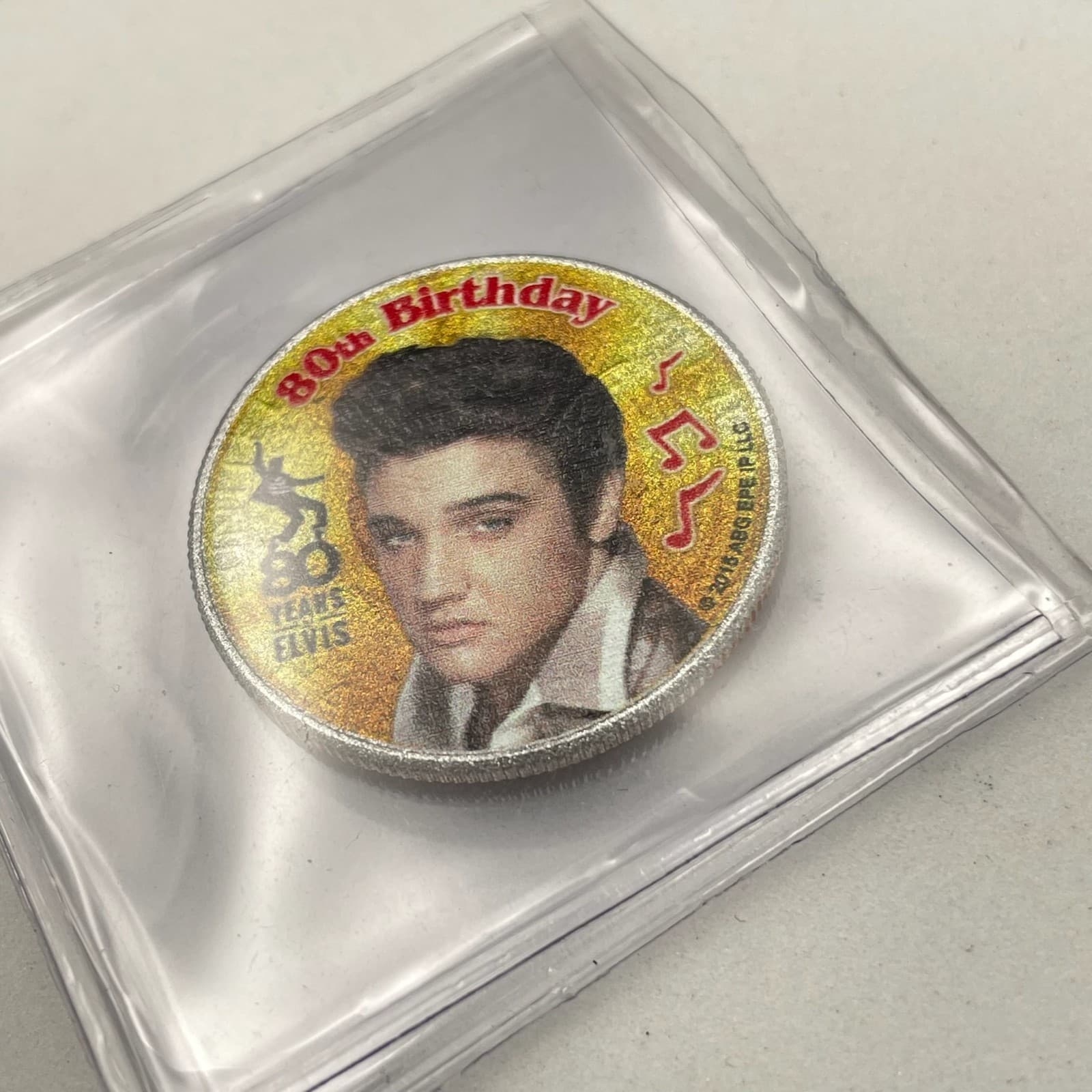 VTG Elvis Presley 80th Birthday Gold Record Coin Liberty 2015 John F. Kennedy - Thumbnail 4