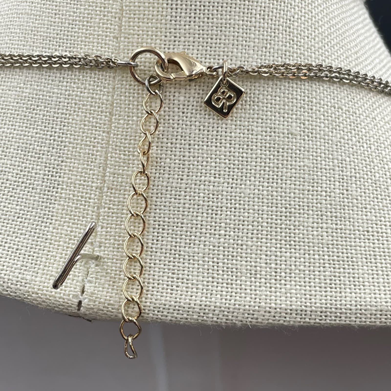 Banana Republic Gold-Tone Amazonite Beads Layered Spike Pendant Lobster Necklace - Thumbnail 10