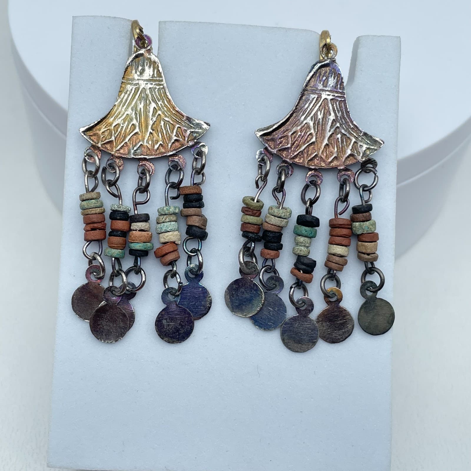 Vintage Y2K Tassel Beaded Dangle Earrings Boho Women's Classic Jewelry - Image 1