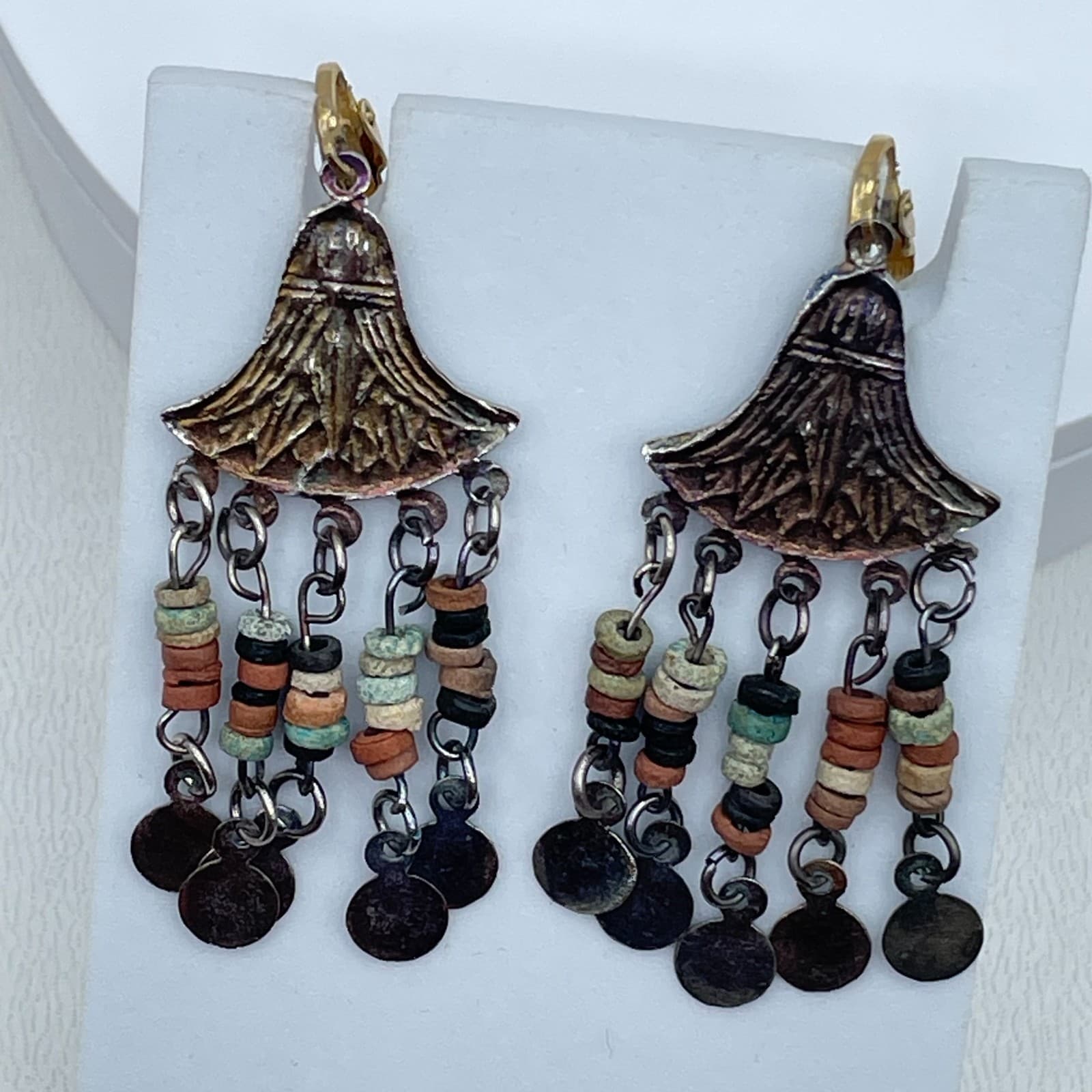 Vintage Y2K Tassel Beaded Dangle Earrings Boho Women's Classic Jewelry - Thumbnail 5