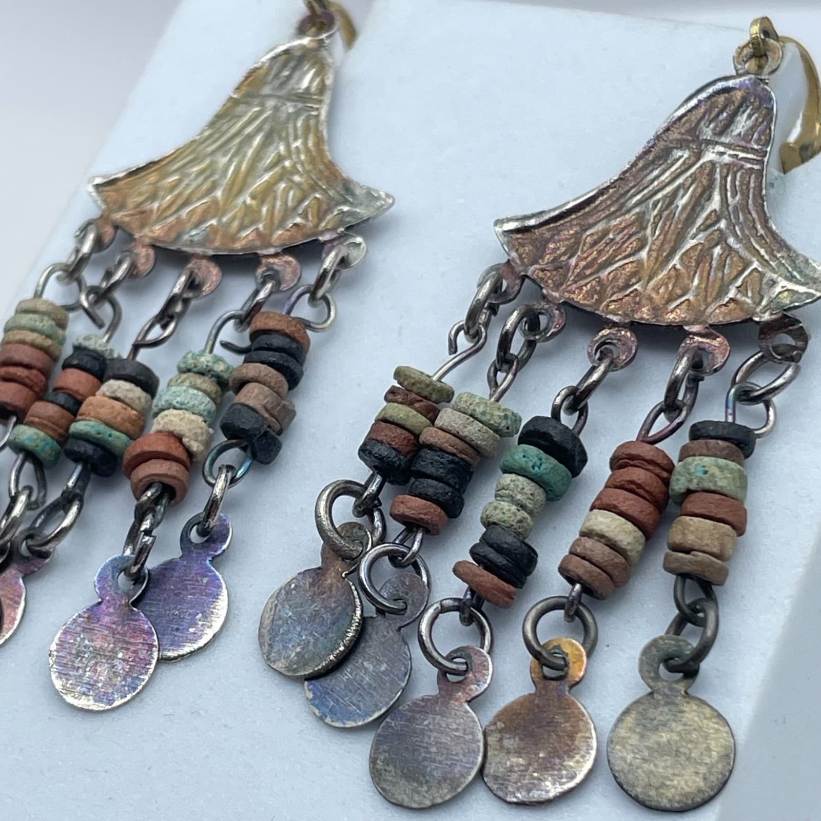 Vintage Y2K Tassel Beaded Dangle Earrings Boho Women's Classic Jewelry - Thumbnail 3