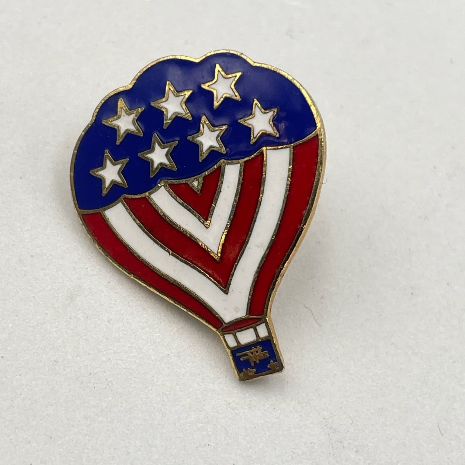 CGIFT Creations USA Flag Patriotic Hot Air Balloon Enamel Souvenir Lapel Pin - Thumbnail 5