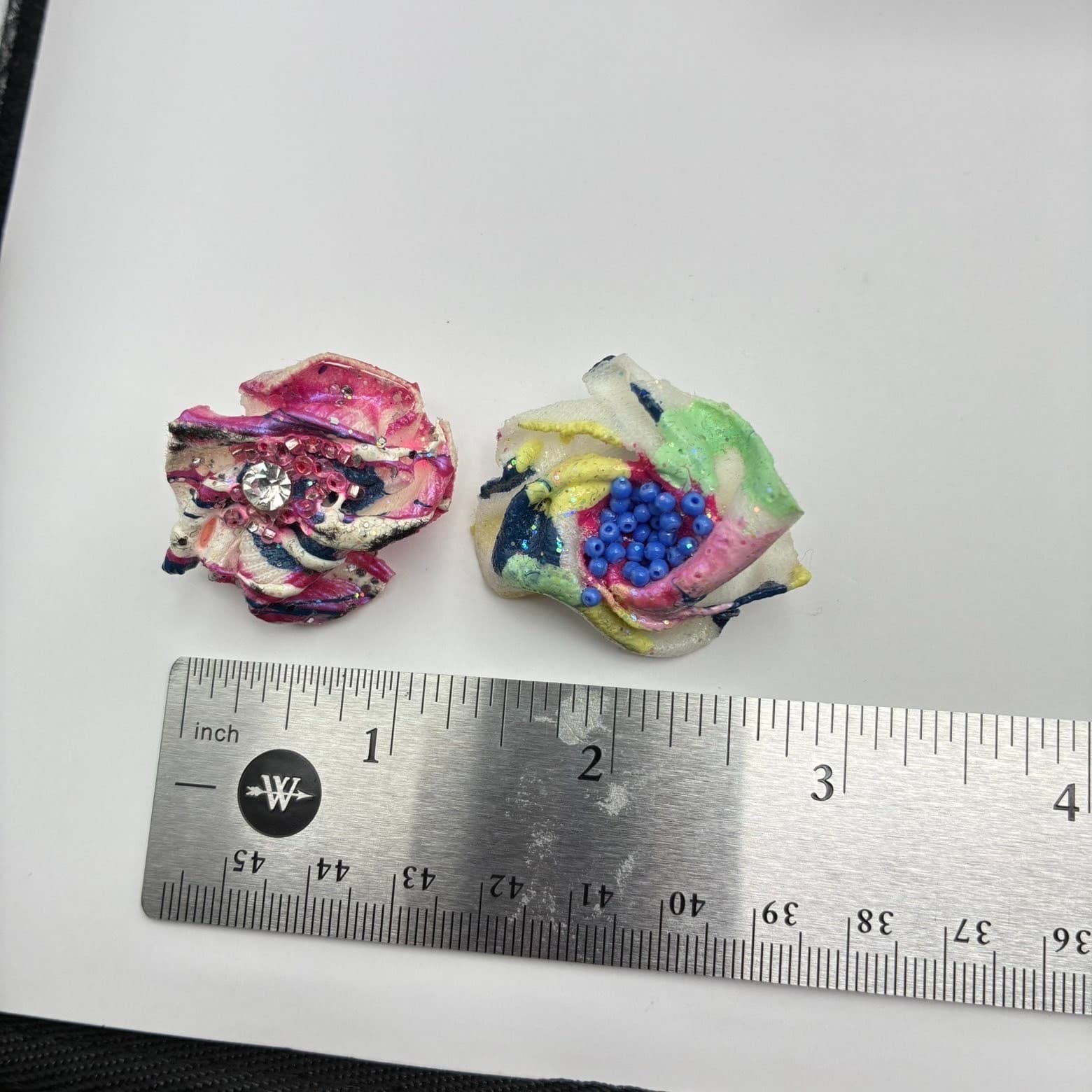 Vintage Y2K Abstract Clear Rhinestone Beaded Glitter Stud Earrings Jewelry - Thumbnail 9