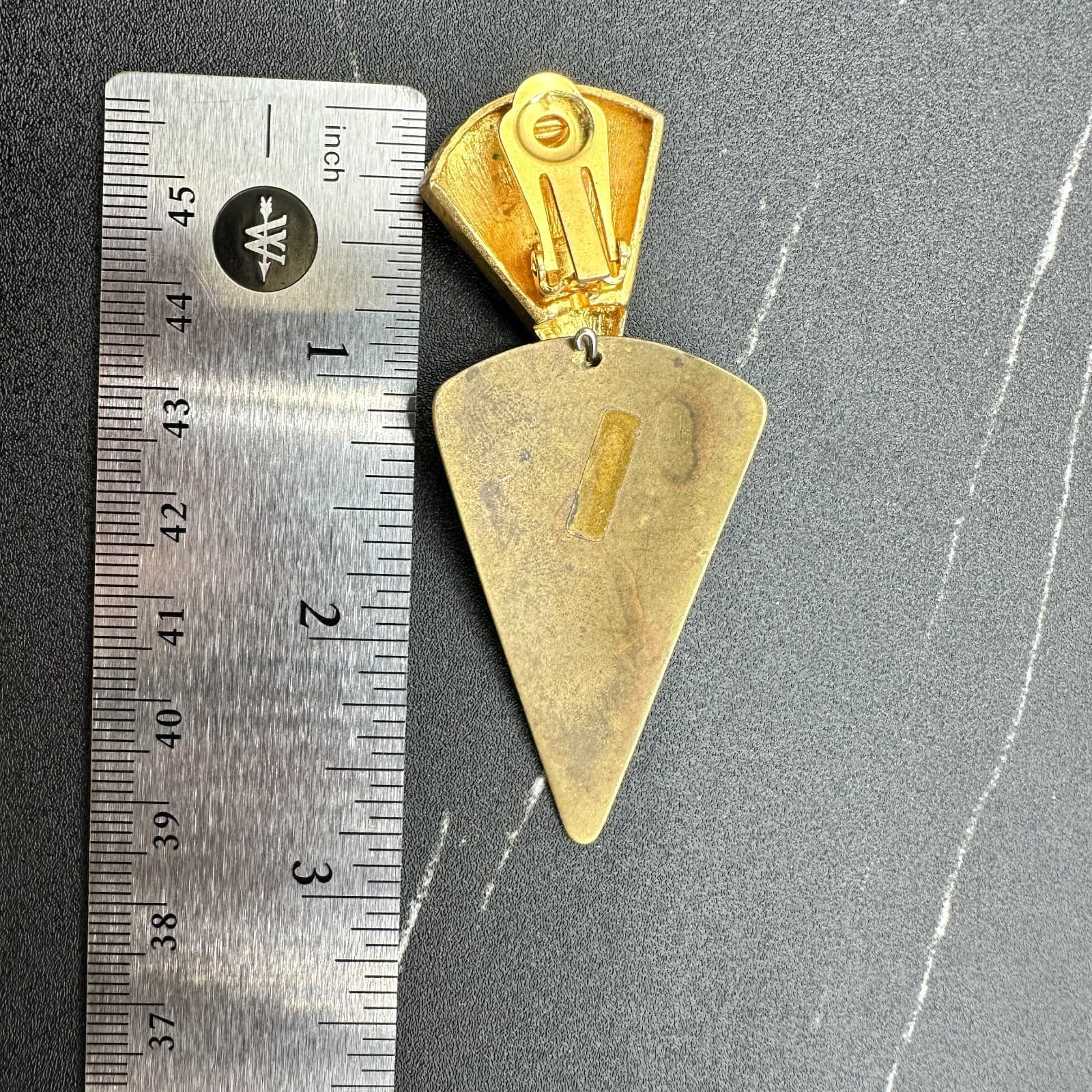 Vintage Women's Long Gold Tone Shoulder Duster Cream Enamel Dangle/Drop Earrings - Thumbnail 10