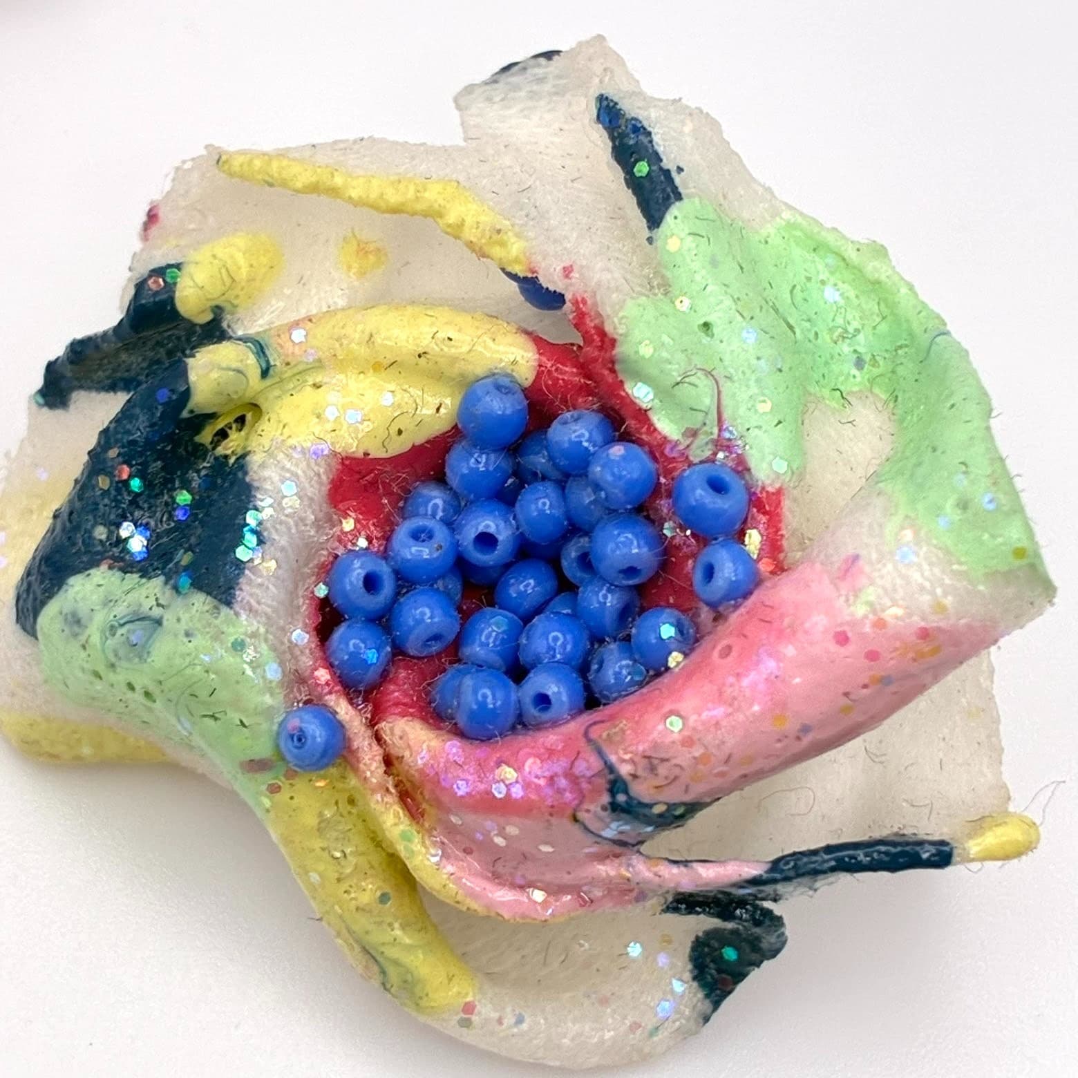 Vintage Y2K Abstract Clear Rhinestone Beaded Glitter Stud Earrings Jewelry - Thumbnail 5