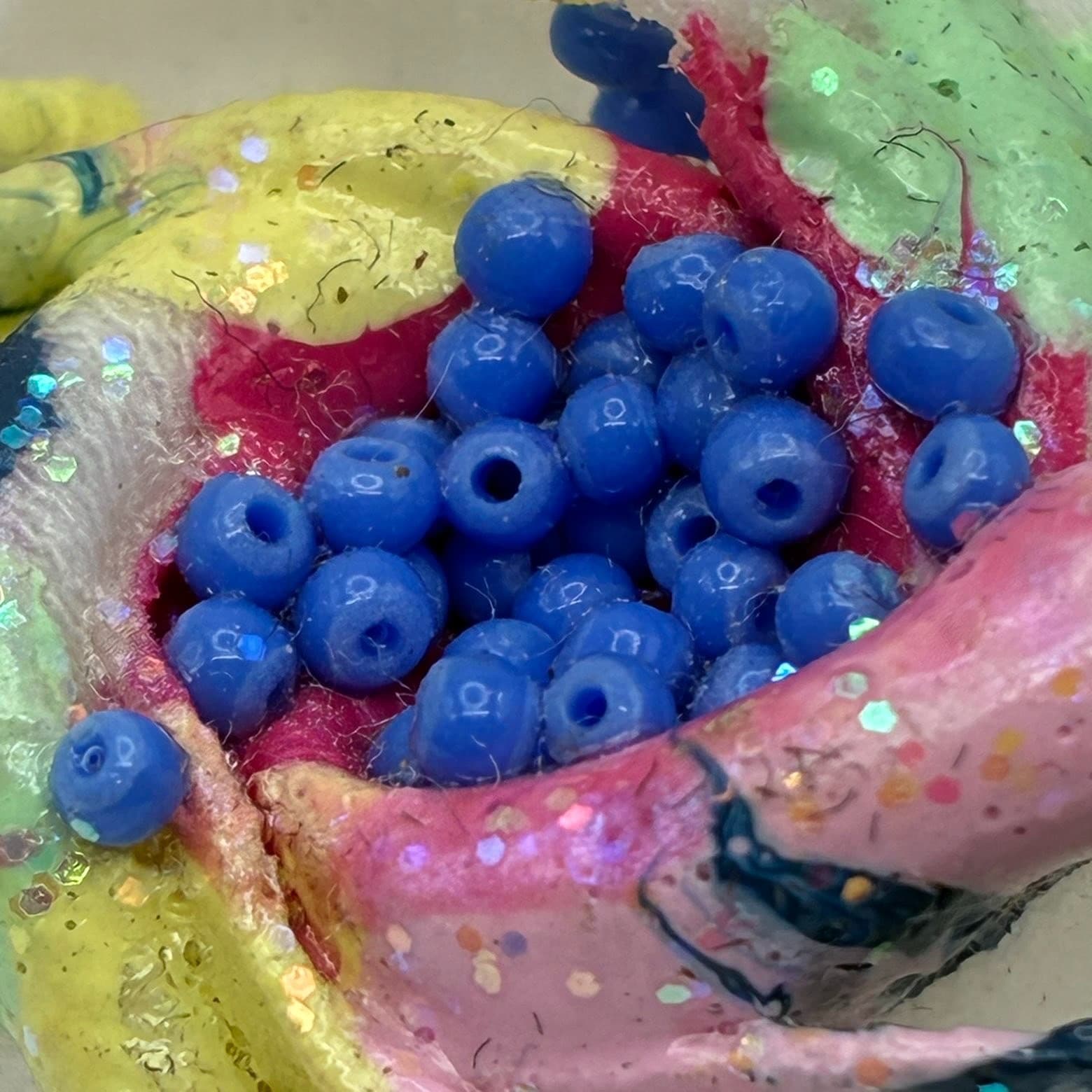 Vintage Y2K Abstract Clear Rhinestone Beaded Glitter Stud Earrings Jewelry - Thumbnail 7