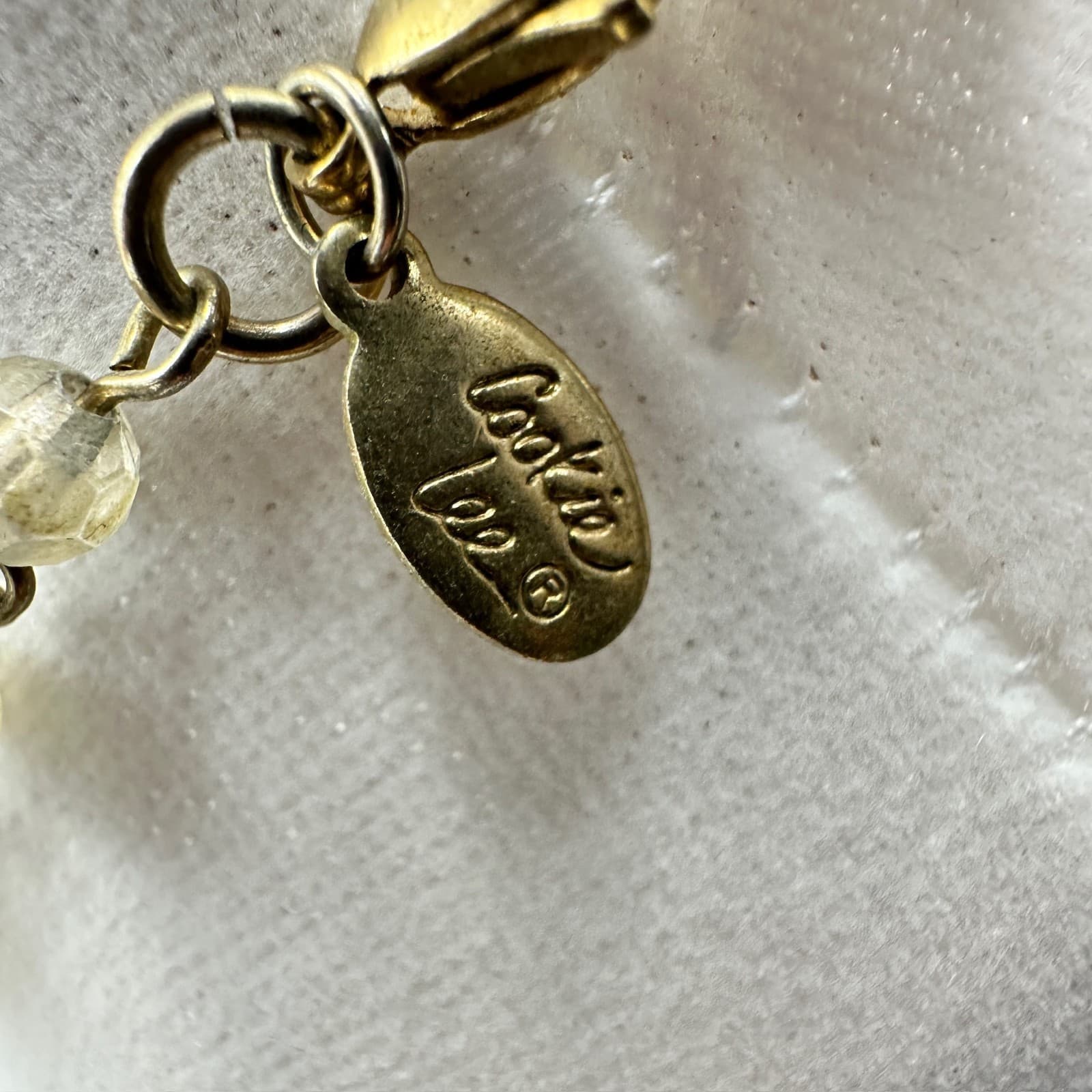 Cookie Lee Gold-Tone Mother-of-Pearl Beaded Fashion Modern Link Chain Necklace - Thumbnail 7