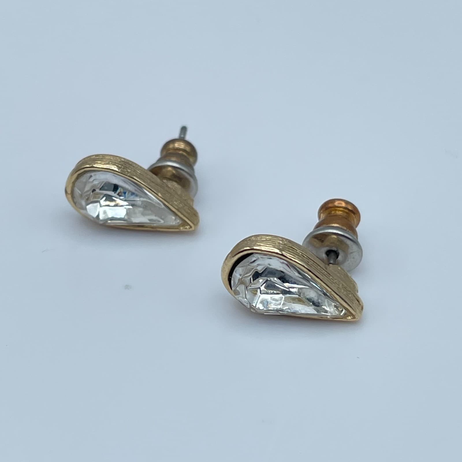 Vintage Y2K Gold/Silver Tone Round & Teardrop Stud Earring Set Women's Jewelry - Thumbnail 2