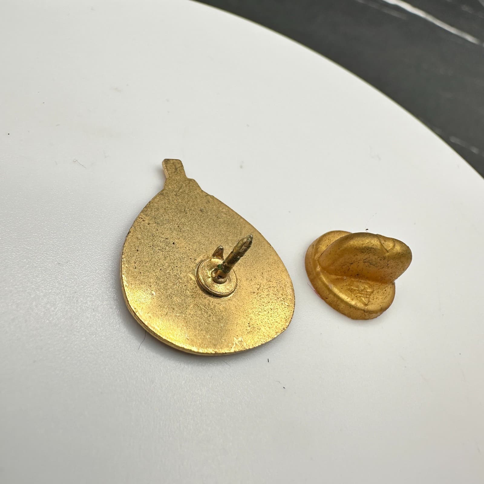 Vintage Hot Air Balloon Lapel Pin Enamel Texas Flag Star Gold Tone Tie Tack - Thumbnail 6