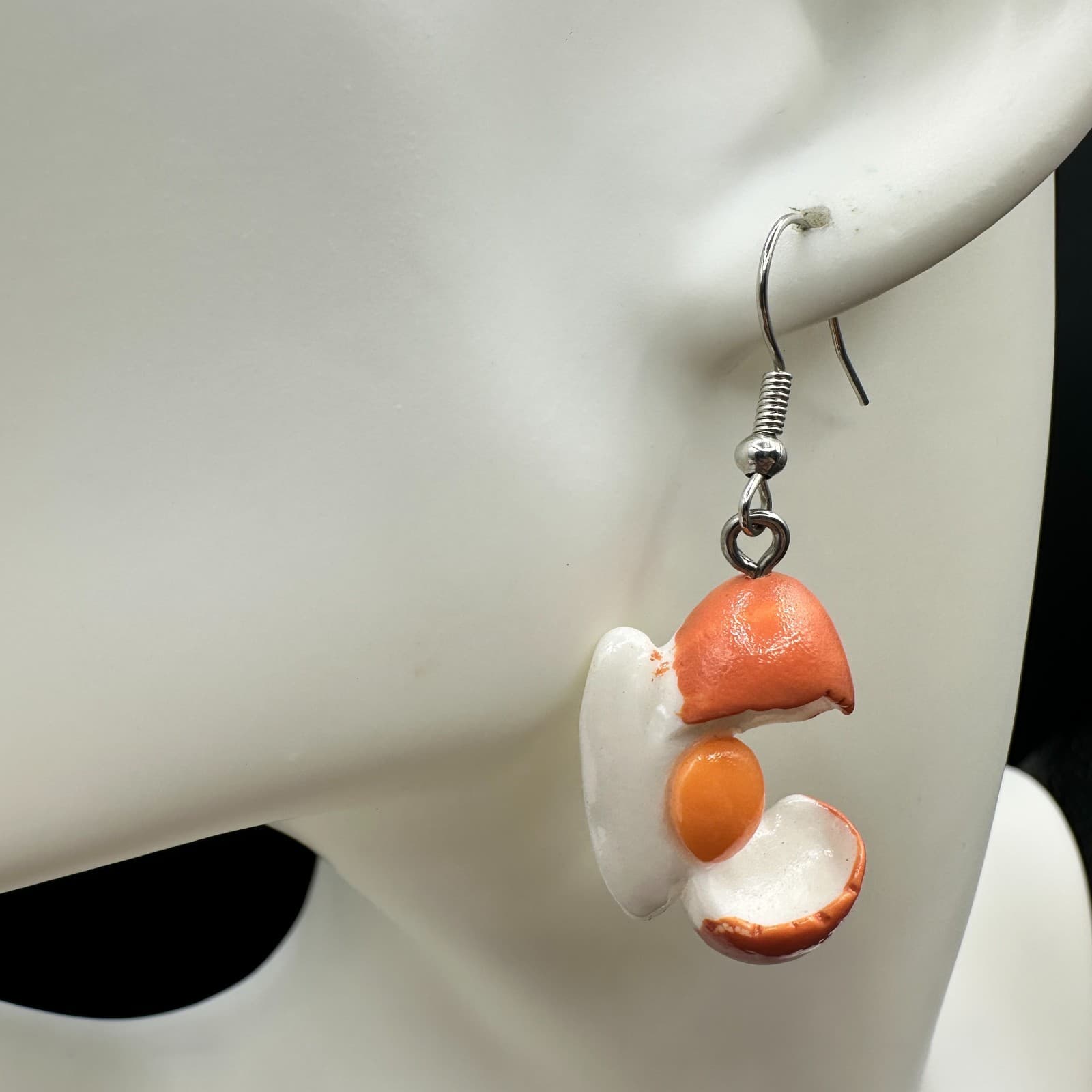 Vintage Women's Silver Tone Multicolor Cracked Egg Fashion Dangle/Drop Earrings - Thumbnail 5