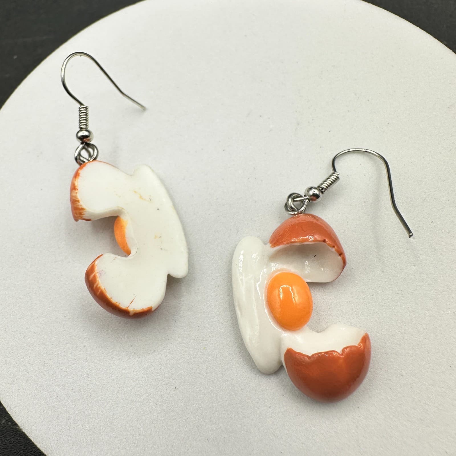 Vintage Women's Silver Tone Multicolor Cracked Egg Fashion Dangle/Drop Earrings - Thumbnail 11