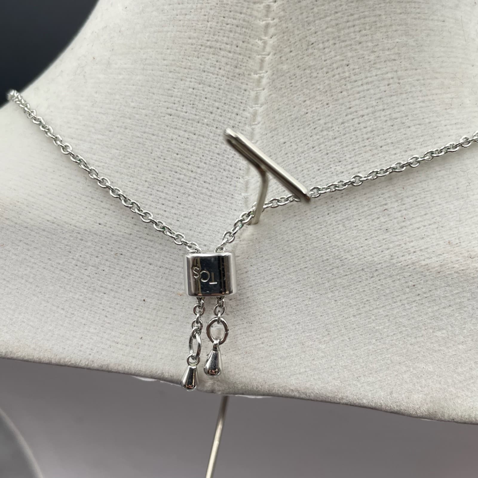 Touchstone Crystal Silver-Tone Classic Fashion Tassel Fringe Pendant Necklace - Thumbnail 6