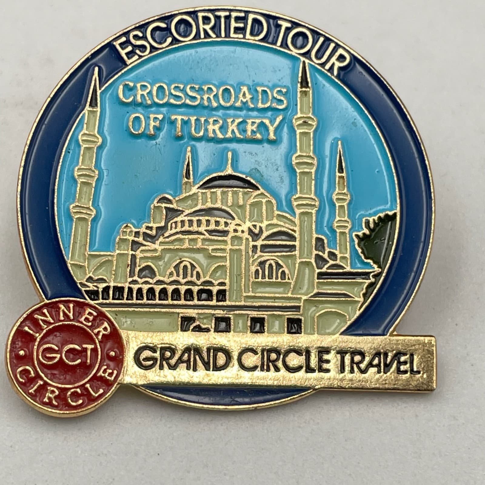 Grand Circle Travel Escorted Tour Gold-Tone Crossroads of Turkey Lapel Pin - Image 1