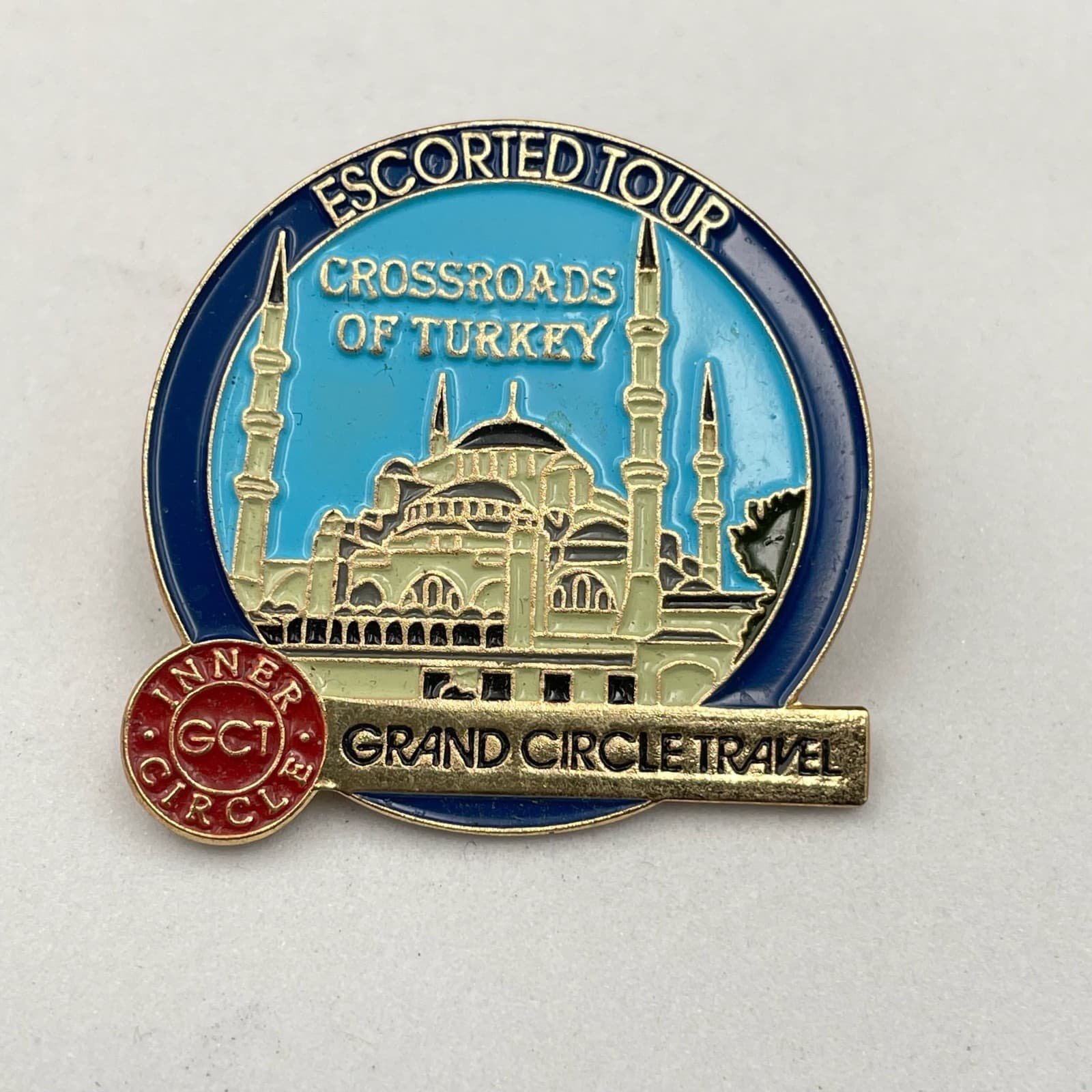 Grand Circle Travel Escorted Tour Gold-Tone Crossroads of Turkey Lapel Pin - Thumbnail 2