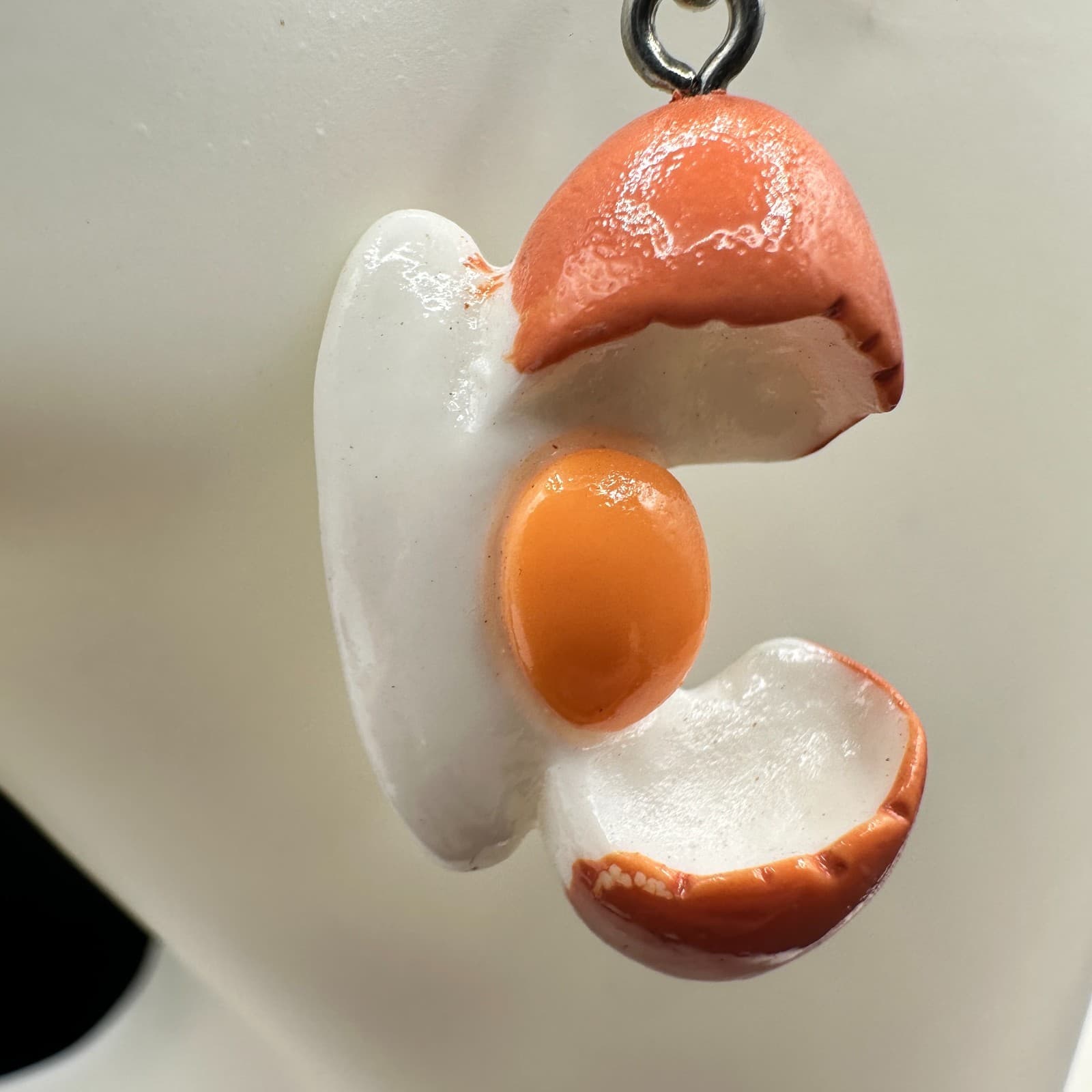 Vintage Women's Silver Tone Multicolor Cracked Egg Fashion Dangle/Drop Earrings - Thumbnail 4