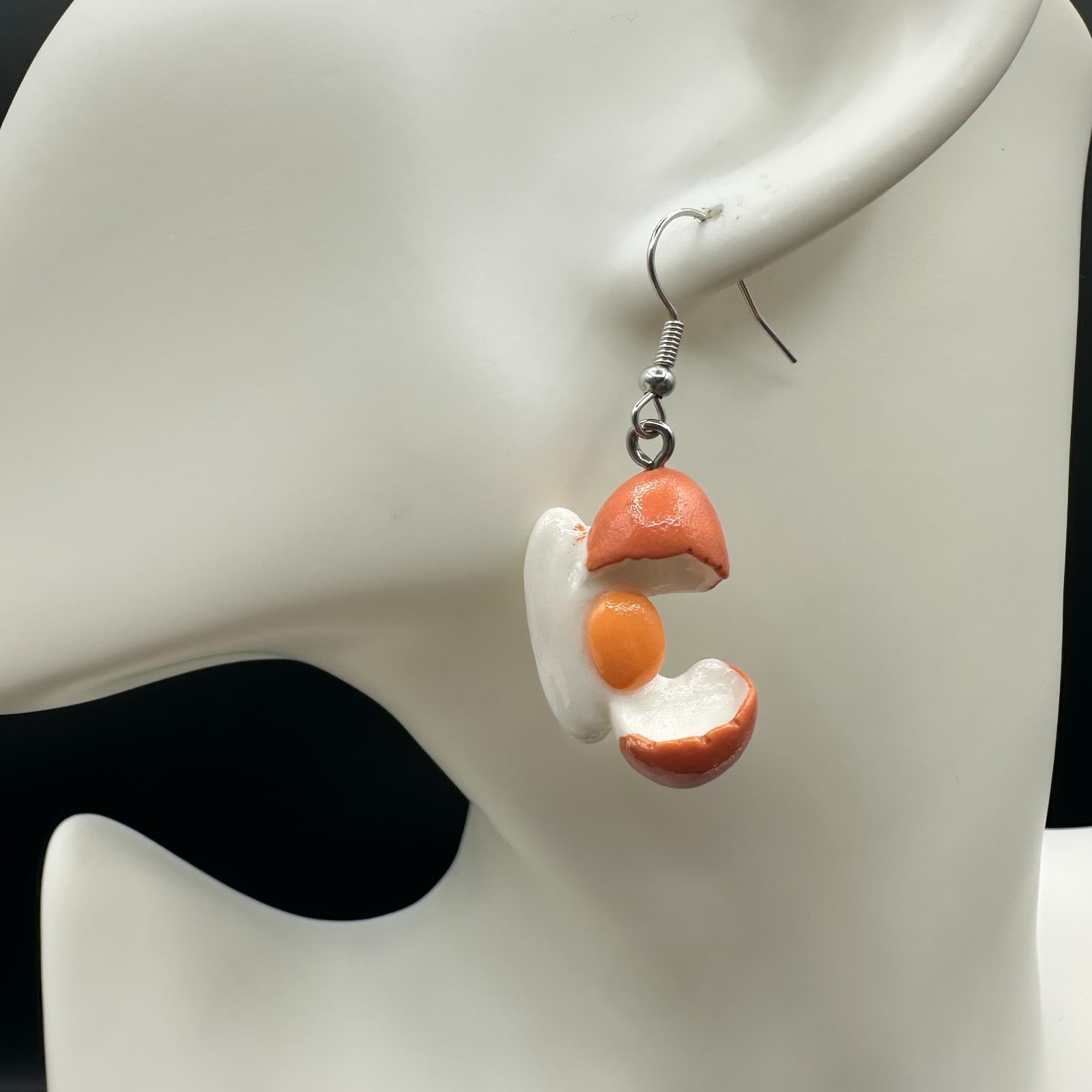 Vintage Women's Silver Tone Multicolor Cracked Egg Fashion Dangle/Drop Earrings - Thumbnail 3