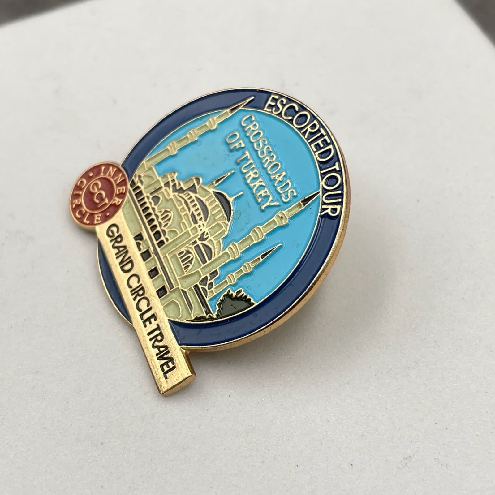 Grand Circle Travel Escorted Tour Gold-Tone Crossroads of Turkey Lapel Pin - Thumbnail 5