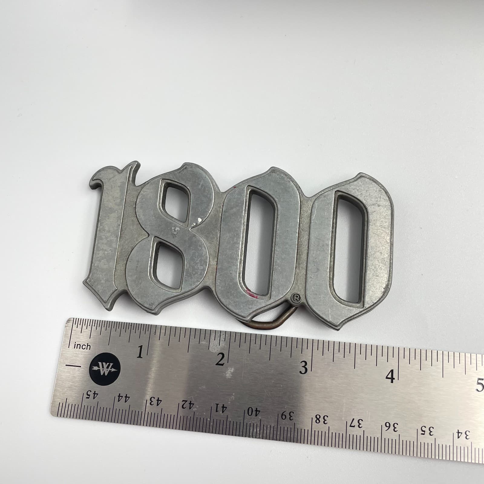 Vintage 90s Y2K 1800 Tequila Belt Buckle Silver Tone Metal Logo Promo Rare Goth - Thumbnail 6