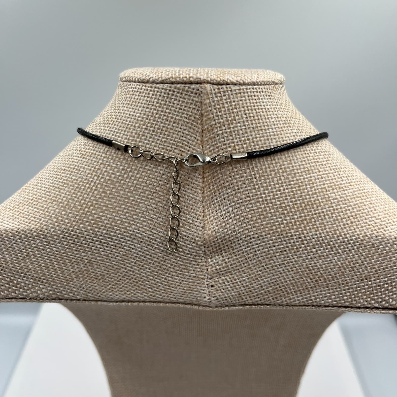 Bohemian Silver-Tone Black Obsidian Hexagonal Point Crystal Pendant Necklace - Thumbnail 4