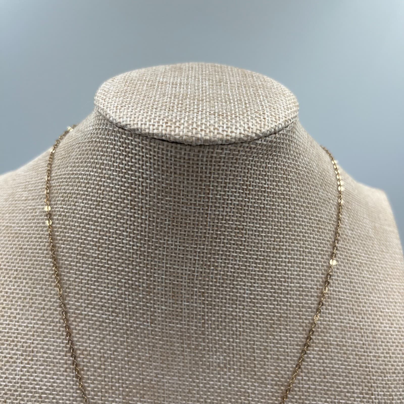 Time and Tru Gold-Tone Oval Chain Pavé Crystal Initial C Letter Pendant Necklace - Thumbnail 2