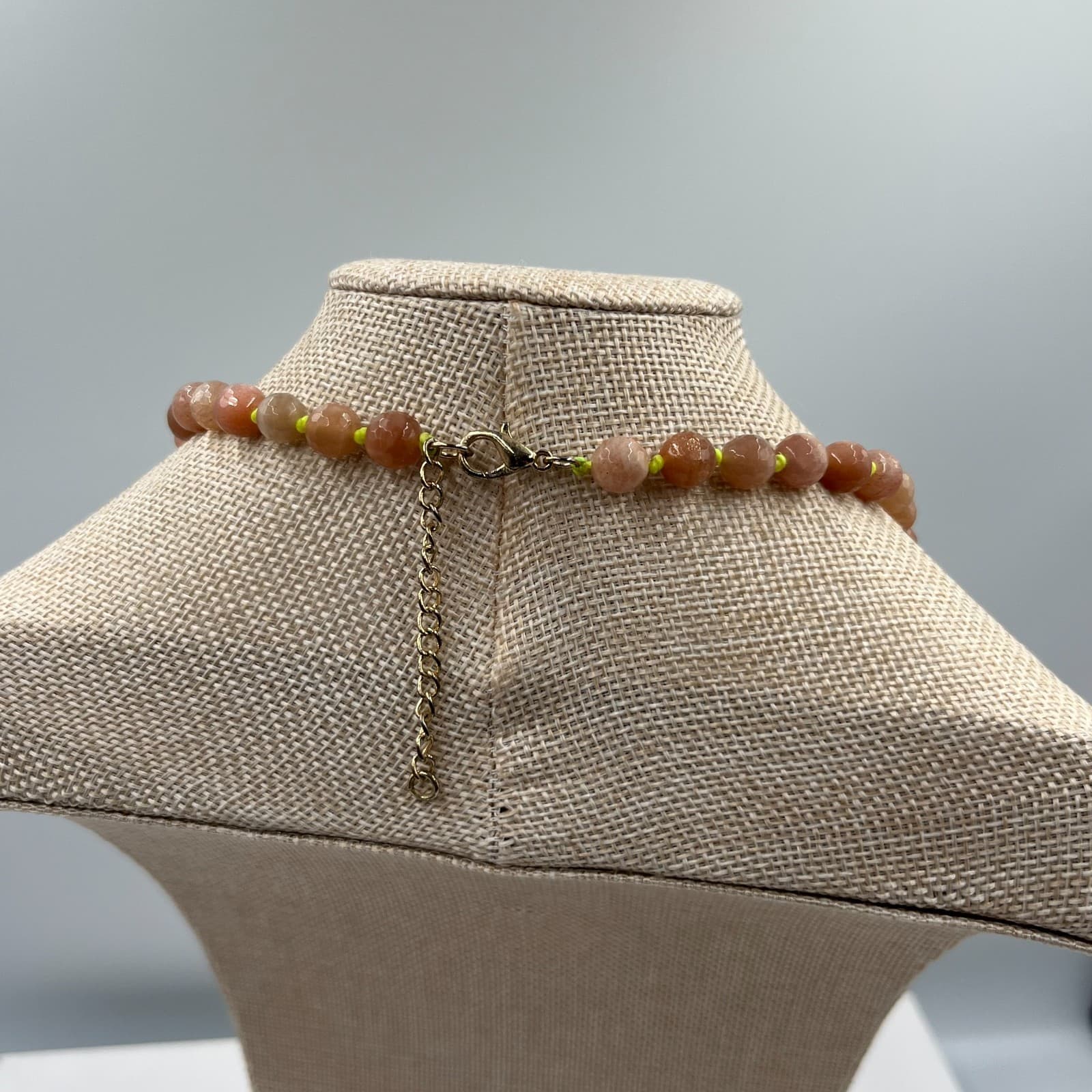 Neo-Boho Hand-knotted Beige Brown Mala Beads Meditation Tassel Lobster Necklace - Thumbnail 6