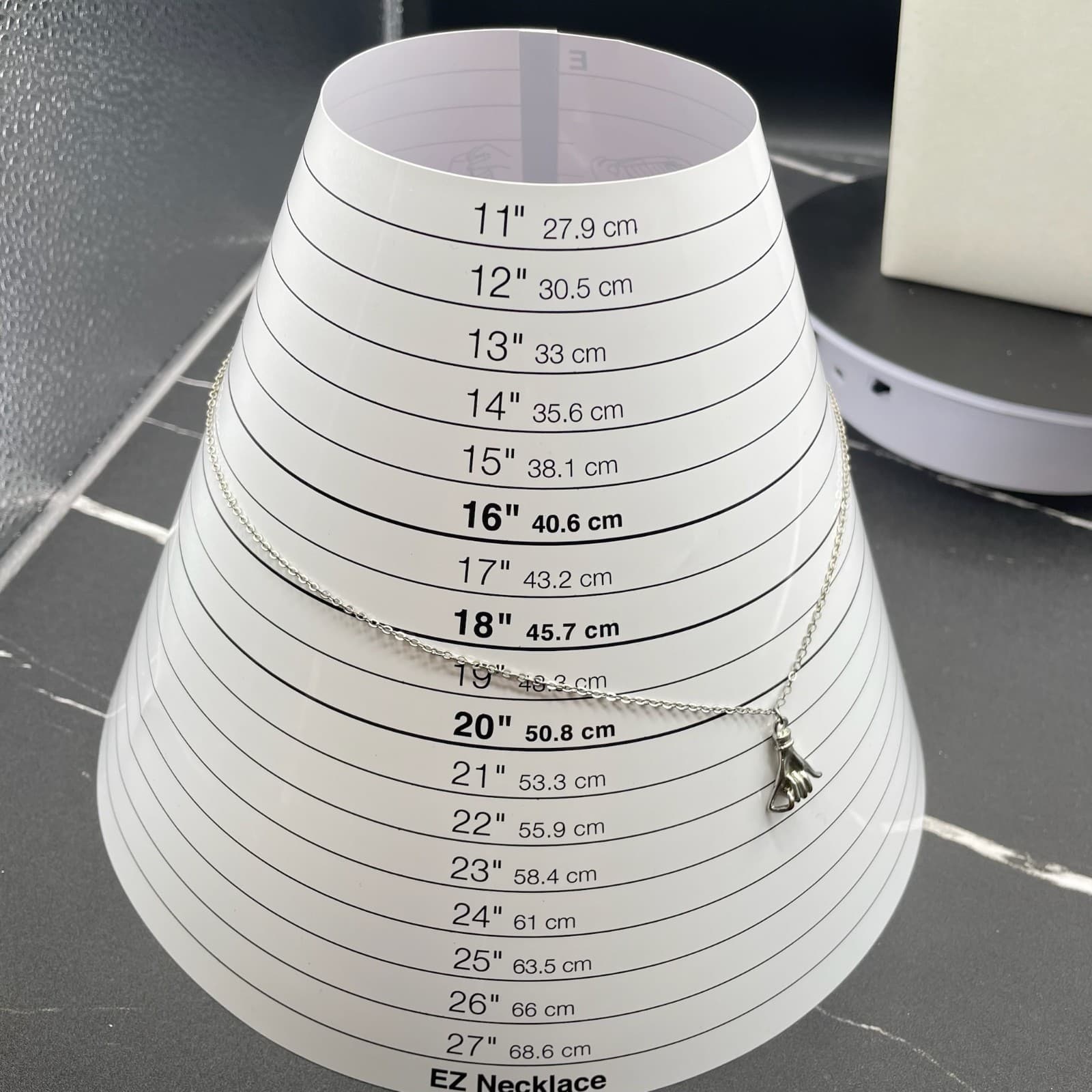 Contemporary Silver-Tone Chain "Sign Of The Horns Shaka" Shaka Pendant Necklace - Thumbnail 7