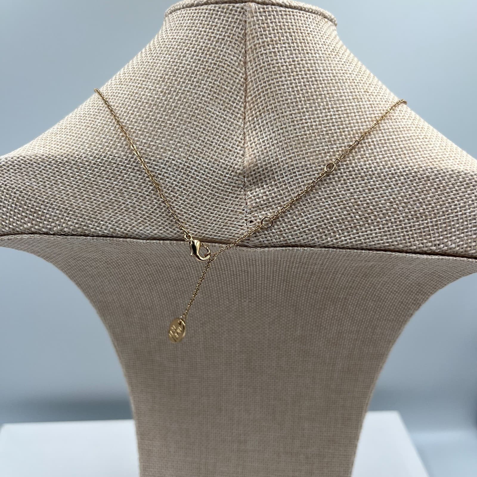 Time and Tru Gold-Tone Oval Chain Pavé Crystal Initial C Letter Pendant Necklace - Thumbnail 6