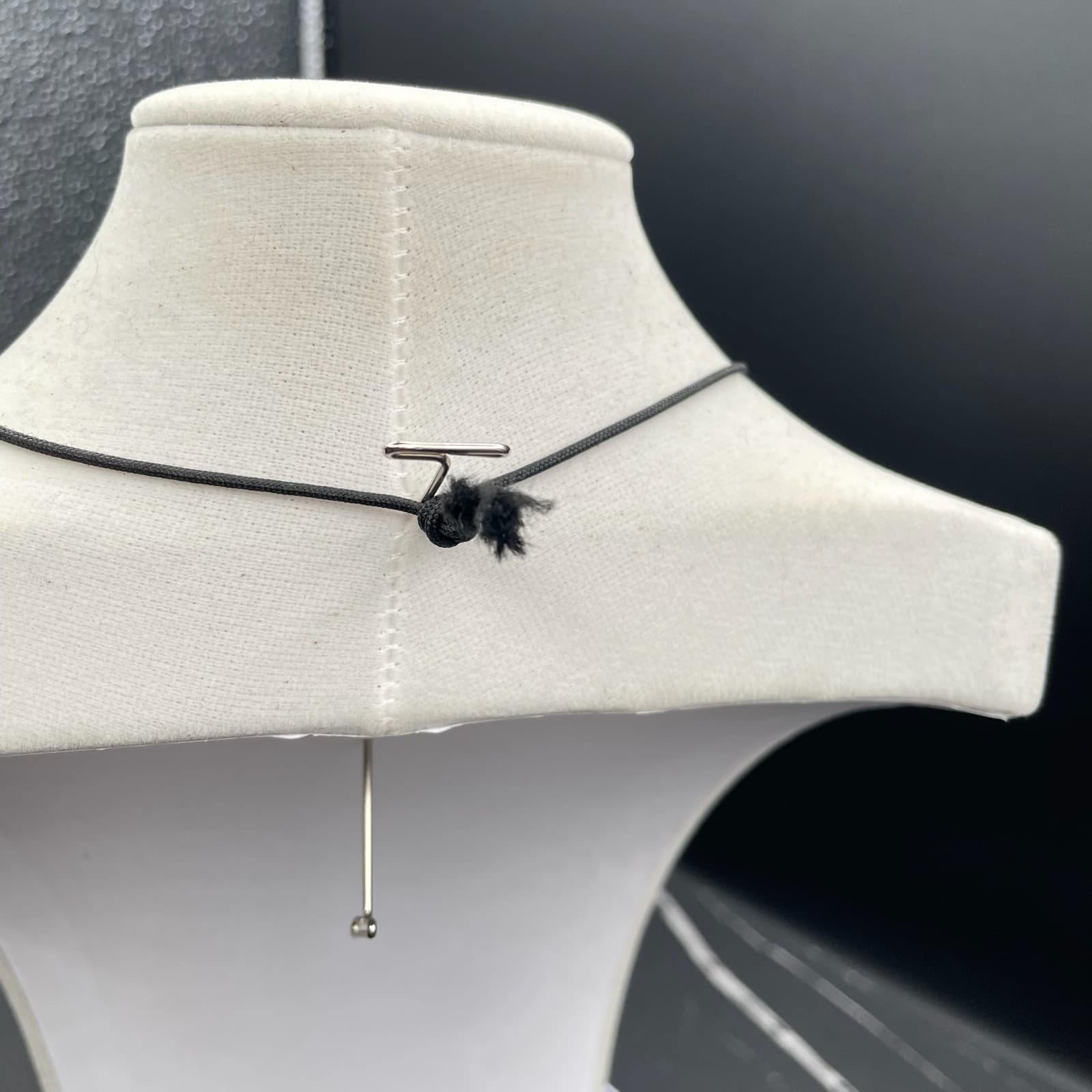 Silver-Tone Black Cord Wisiorek Zawieszka Konik Koń Horse Boho Pendant Necklace - Thumbnail 6