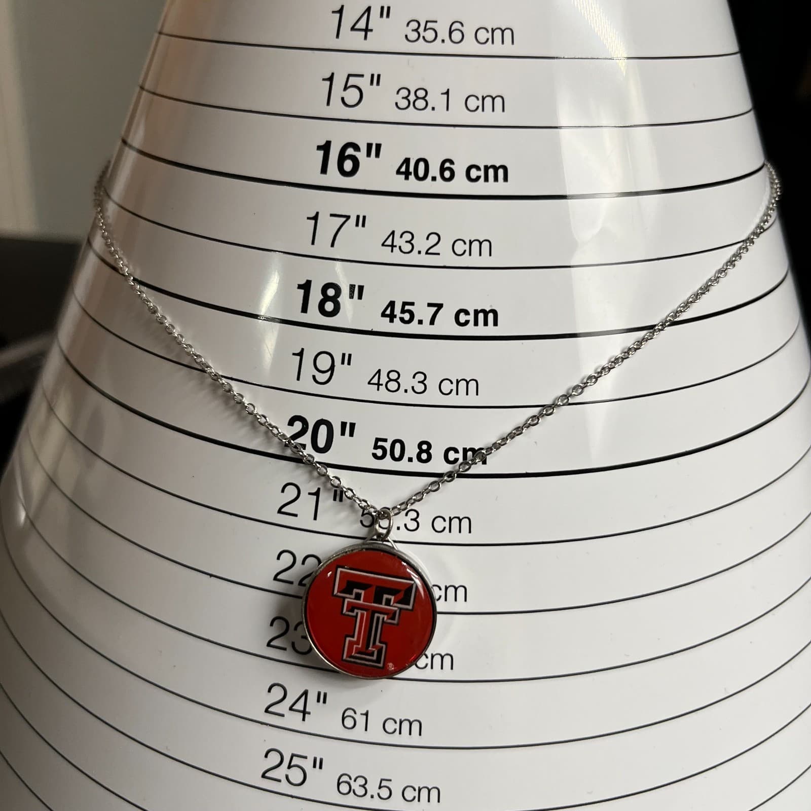 Texas Tech Silver-Tone Red Raiders Ivy School Logo Collegiate Pendant Necklace - Thumbnail 8