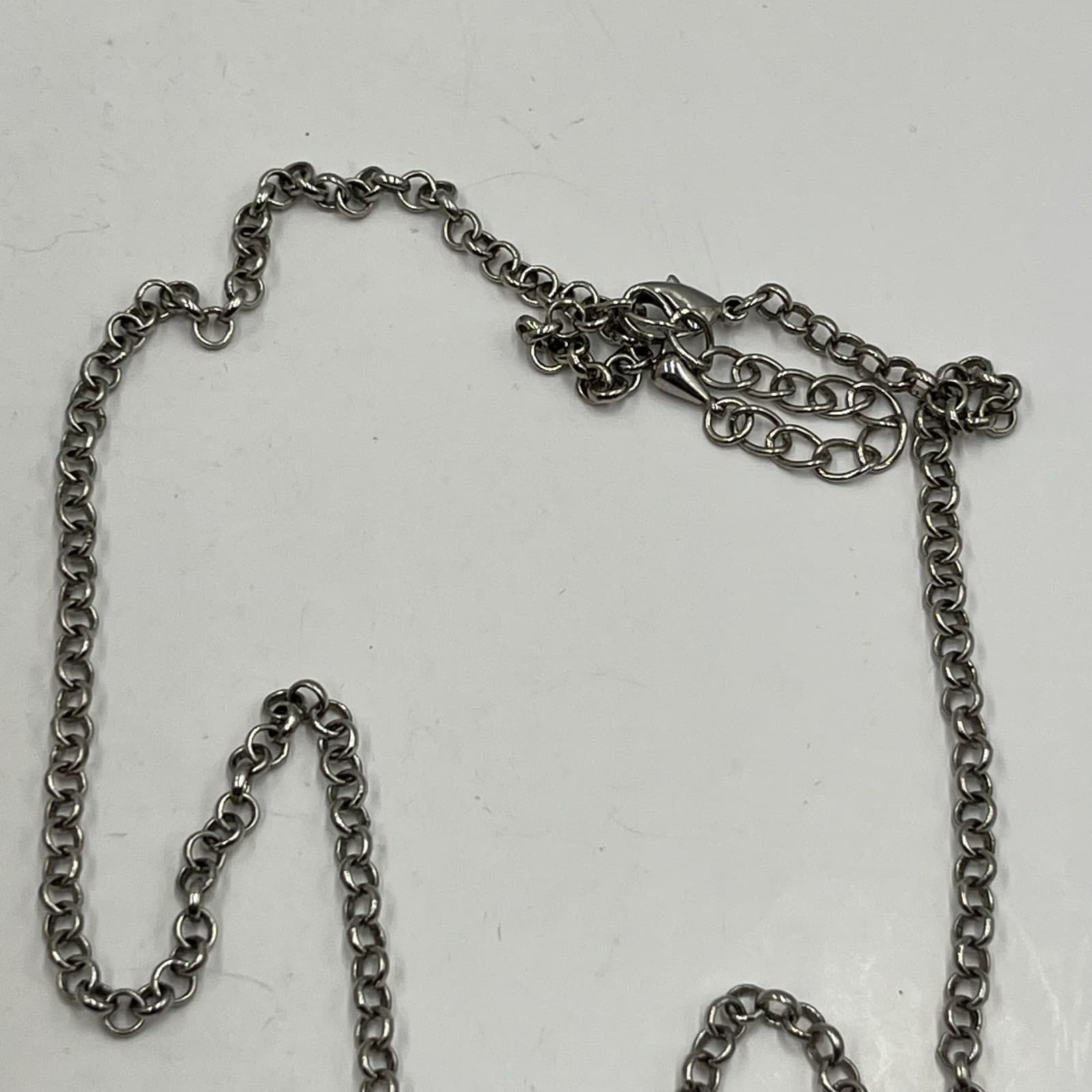 Vintage Egyptian Heritage Silver-Tone Intricate Calligraphy Pendant Necklace - Thumbnail 8