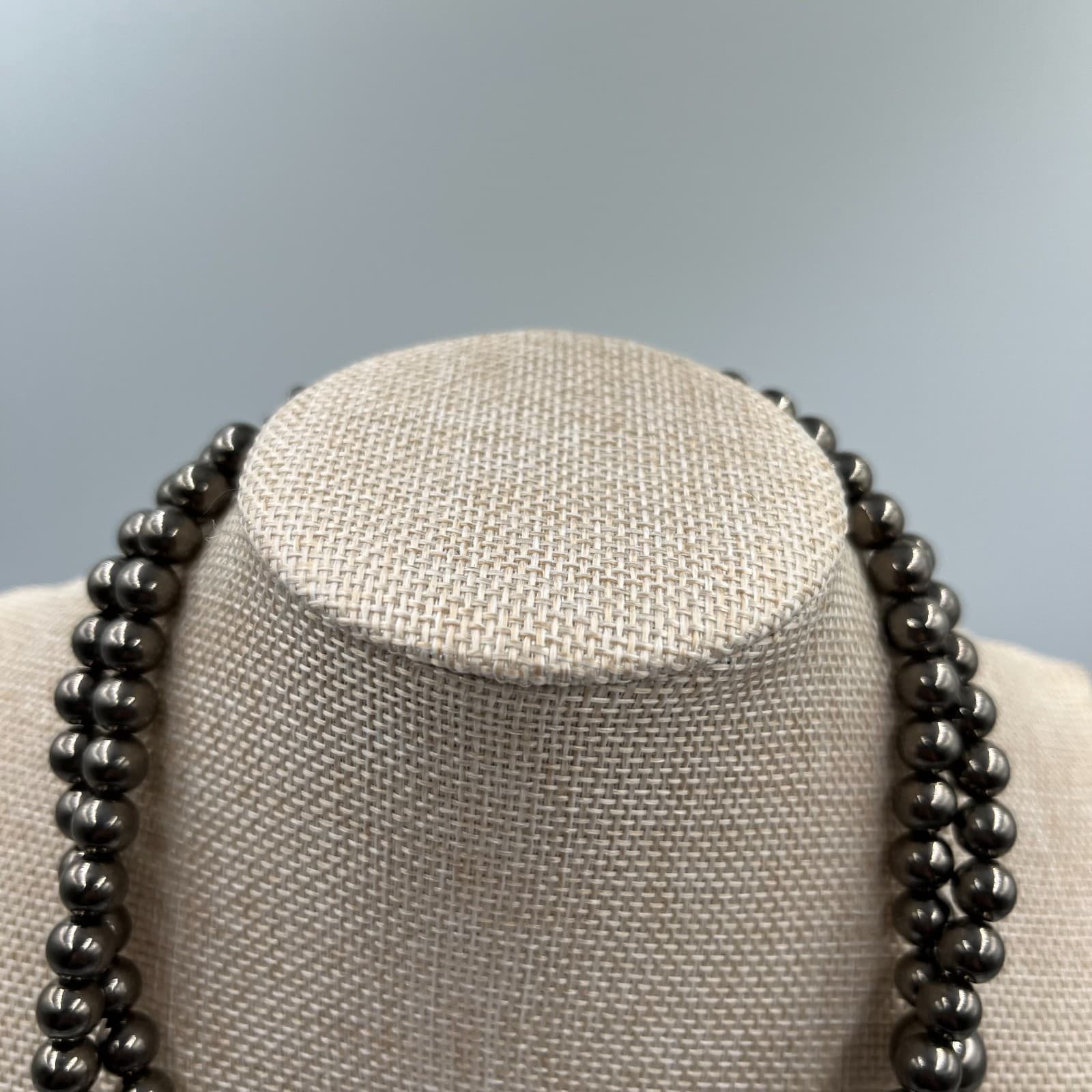 Adjustable Black Double Stranded Pearl Beads Layered Graduated Lobster Necklace - Thumbnail 2