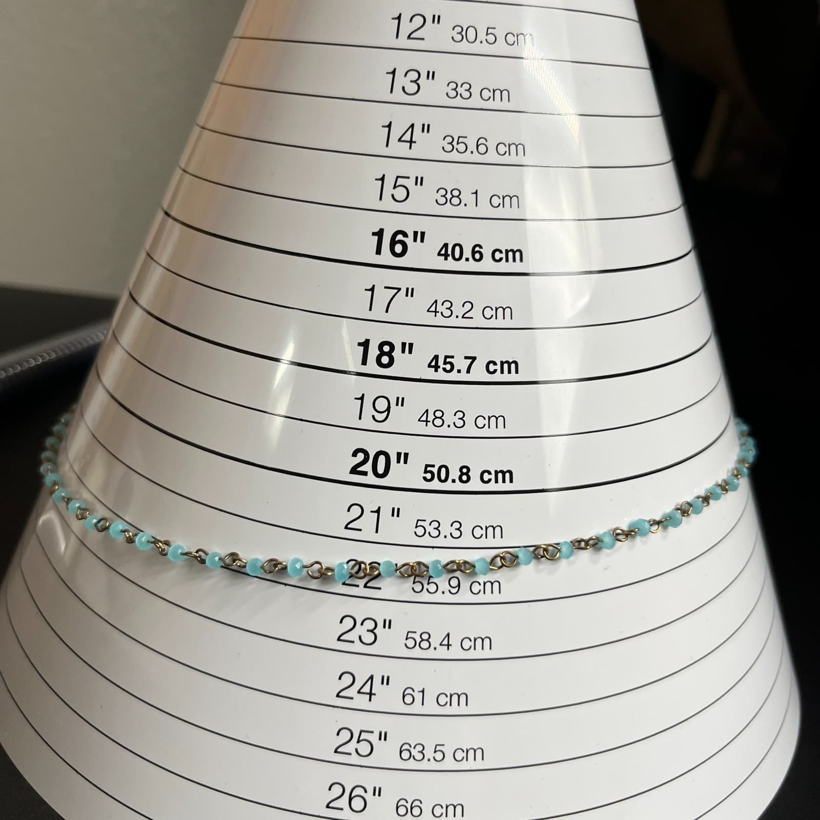 Park Lane Boho-Chic Gold-Tone Chain Blue Glass Beaded Station Lobster Necklace - Thumbnail 6