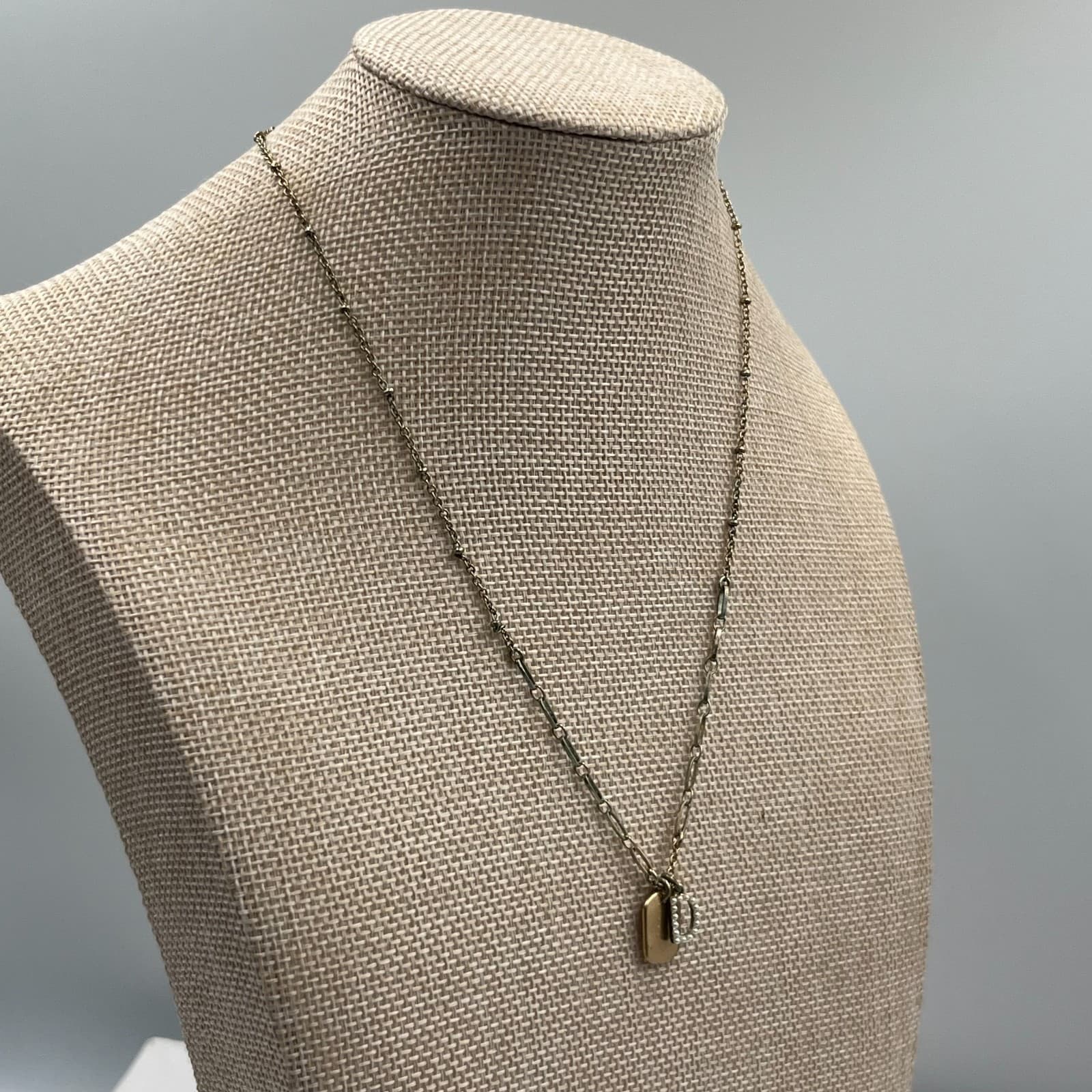 Lonna & Lilly Gold-Tone Mother Of Pearls Initial "D" Charm Pendant Necklace - Thumbnail 5