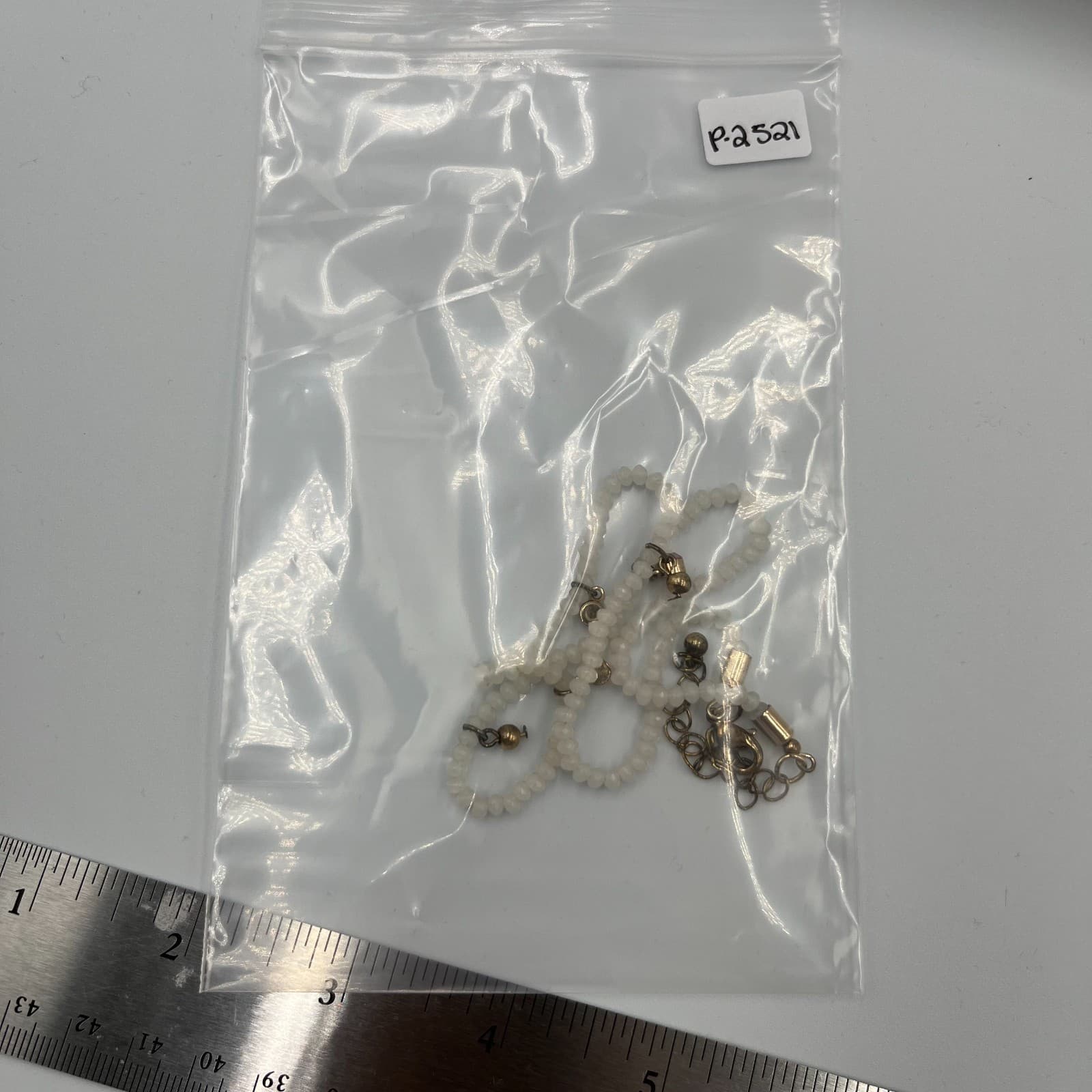 Vintage White Beaded Necklace Multicolor Crystal Charm Gold Tone Boho Statement - Thumbnail 8