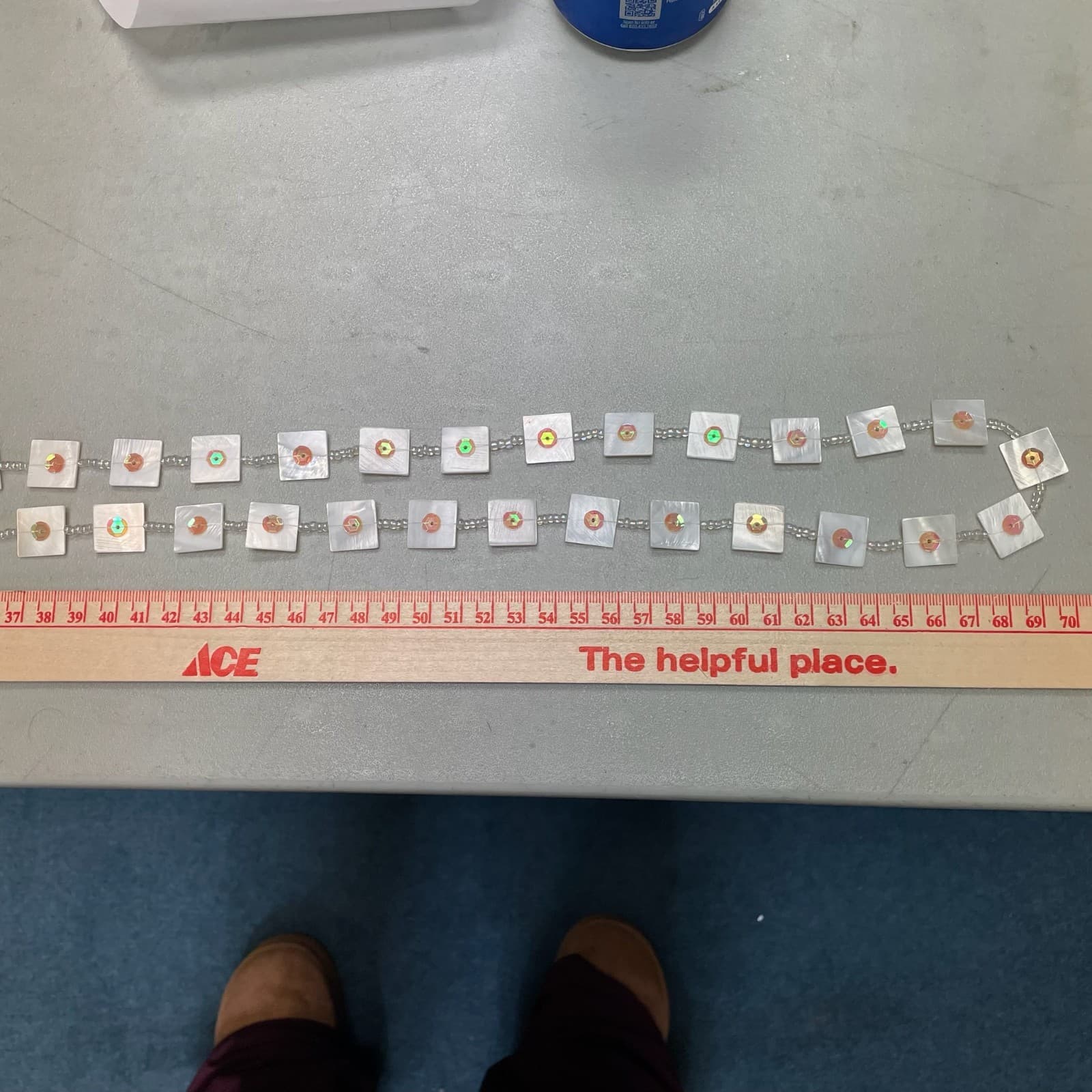 Contemporary White Mother-Of-Pearl Crystal Beaded Double Stranded Necklace - Thumbnail 9