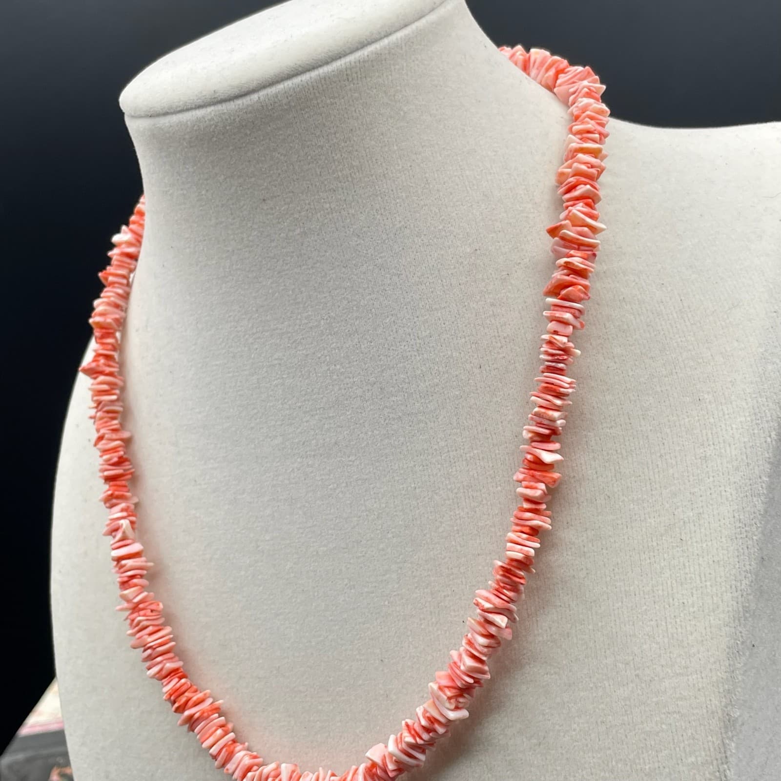 Vintage Pink Classic Beauty Fashion Women's Chip Heishi Beaded Magnetic Necklace - Thumbnail 6