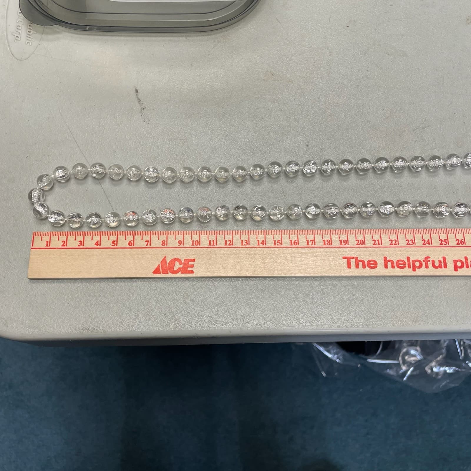 Vintage Fashion Filigree Bead Cap Elegant Clear Faceted Glass Beaded Necklace - Thumbnail 4