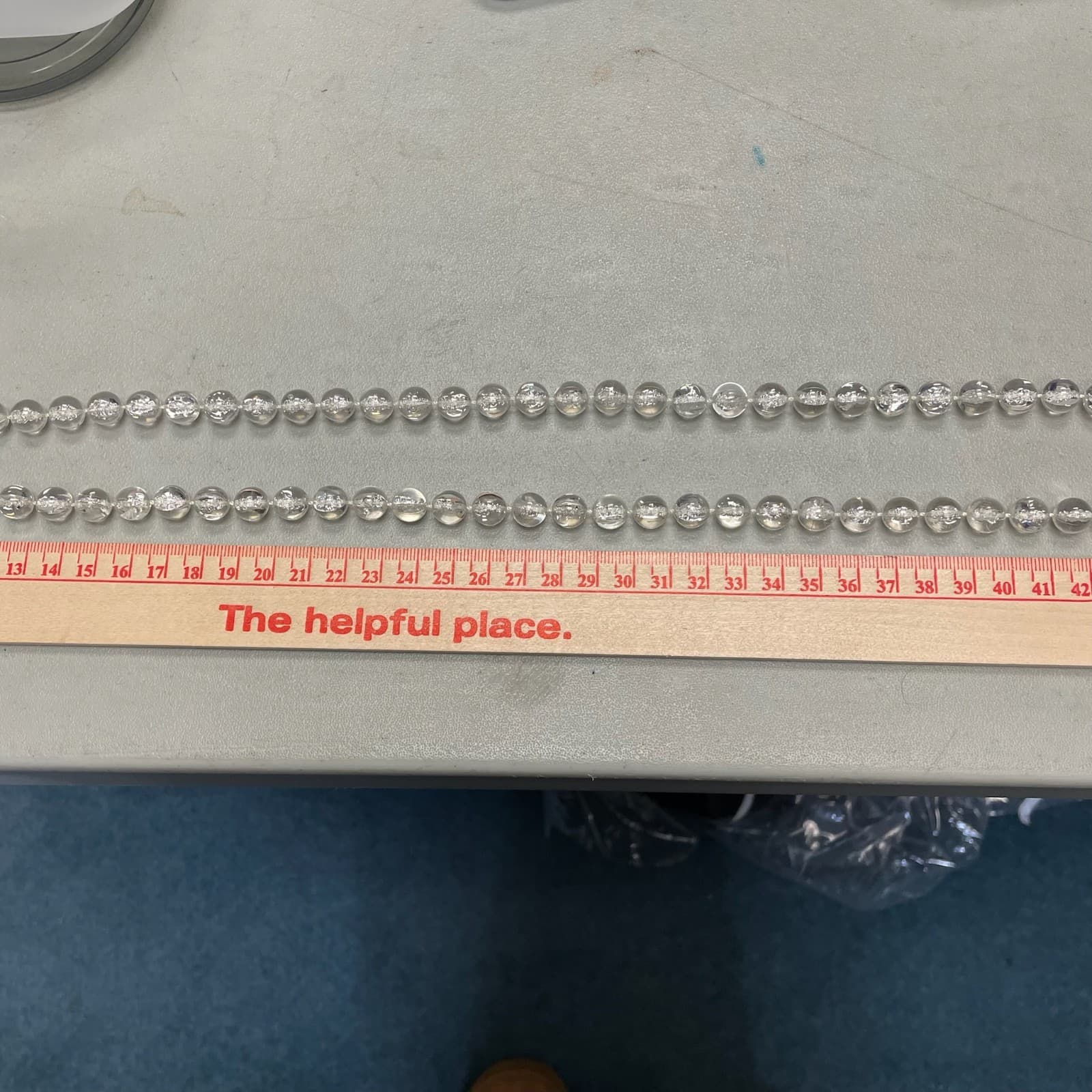 Vintage Fashion Filigree Bead Cap Elegant Clear Faceted Glass Beaded Necklace - Thumbnail 5