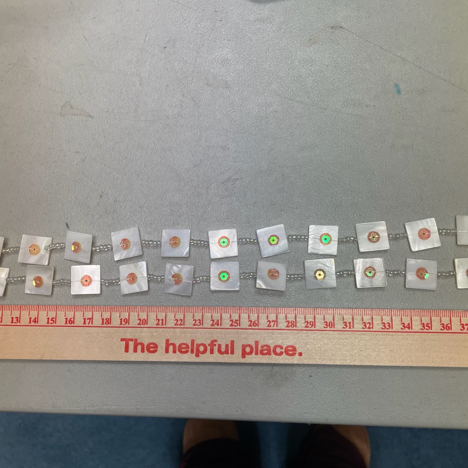 Contemporary White Mother-Of-Pearl Crystal Beaded Double Stranded Necklace - Thumbnail 11