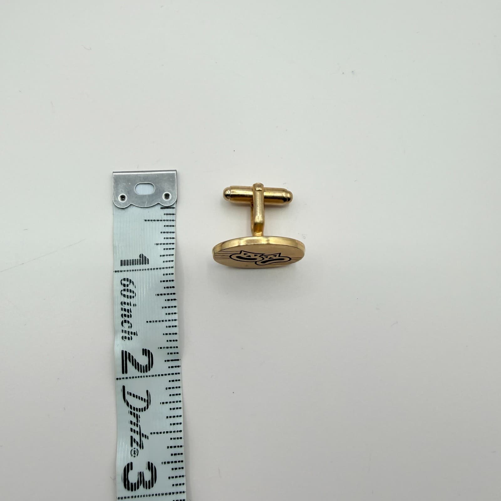 Vintage 90s Gold Tone Comedy Tragedy Theater Masks Oval Cufflinks Art Jewelry - Thumbnail 8