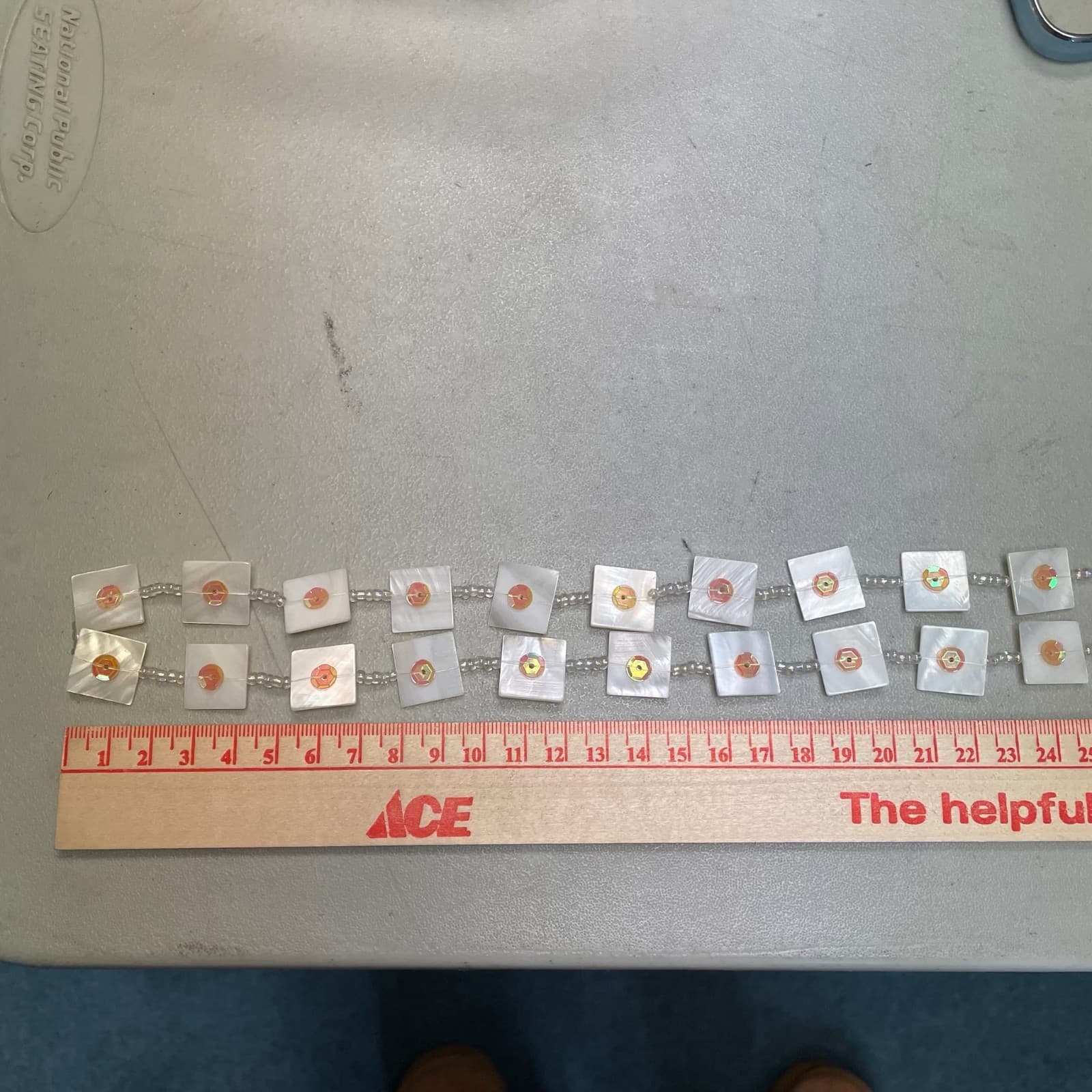 Contemporary White Mother-Of-Pearl Crystal Beaded Double Stranded Necklace - Thumbnail 10